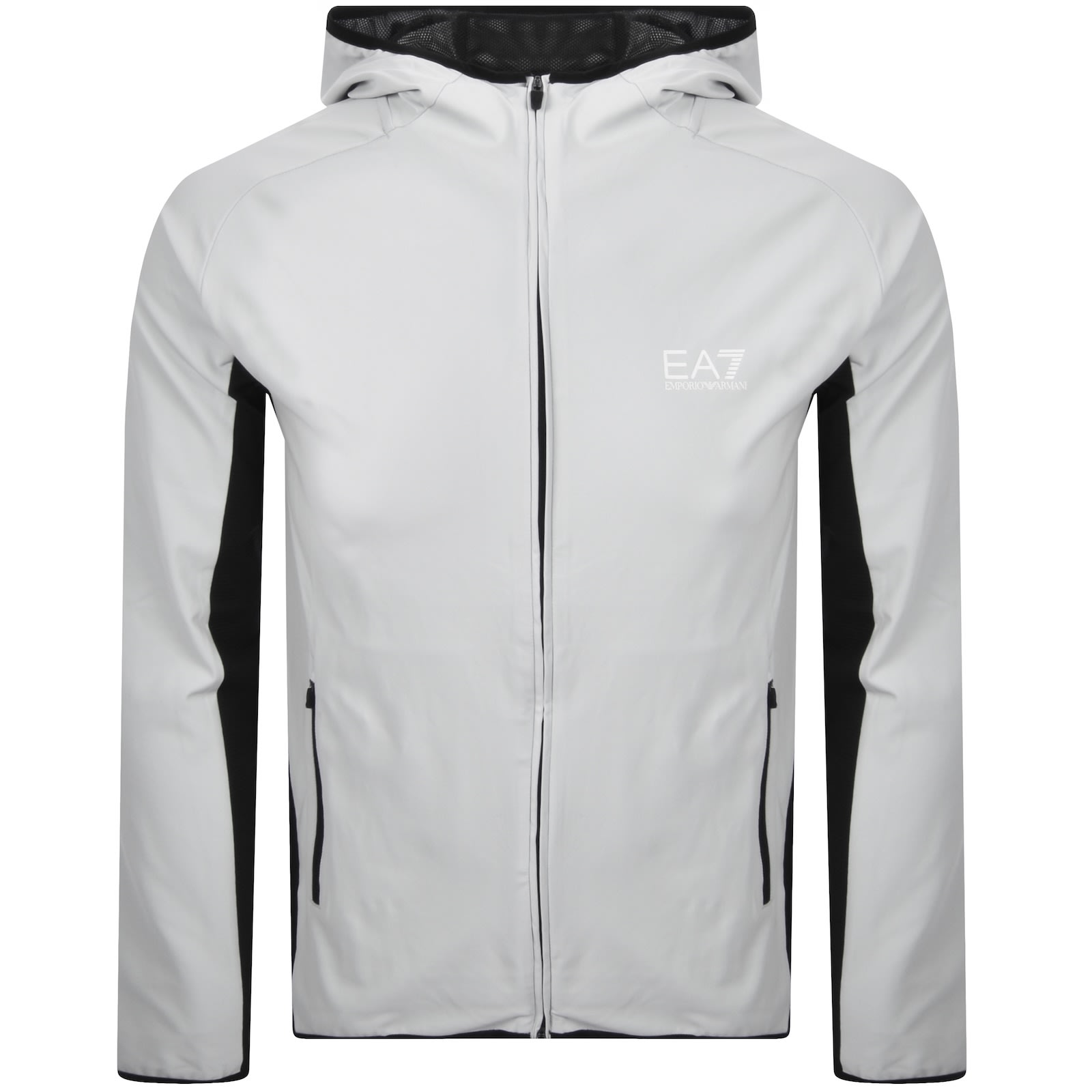 Ea7 Emporio Armani Logo Hoodie Grey In Gray