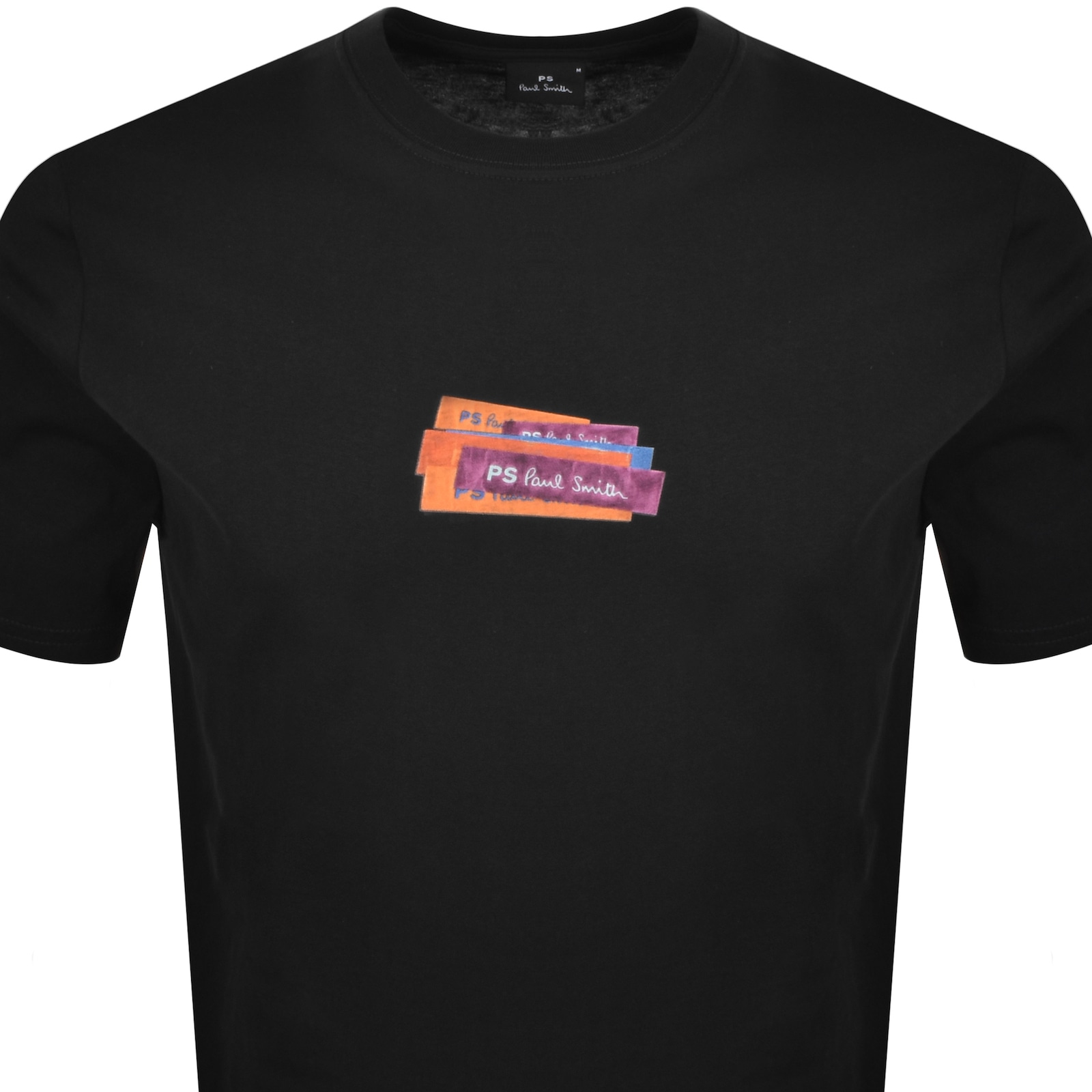 Paul Smith Mens Reg Fit Short Sleeve Ps Logo T-shirt In Black