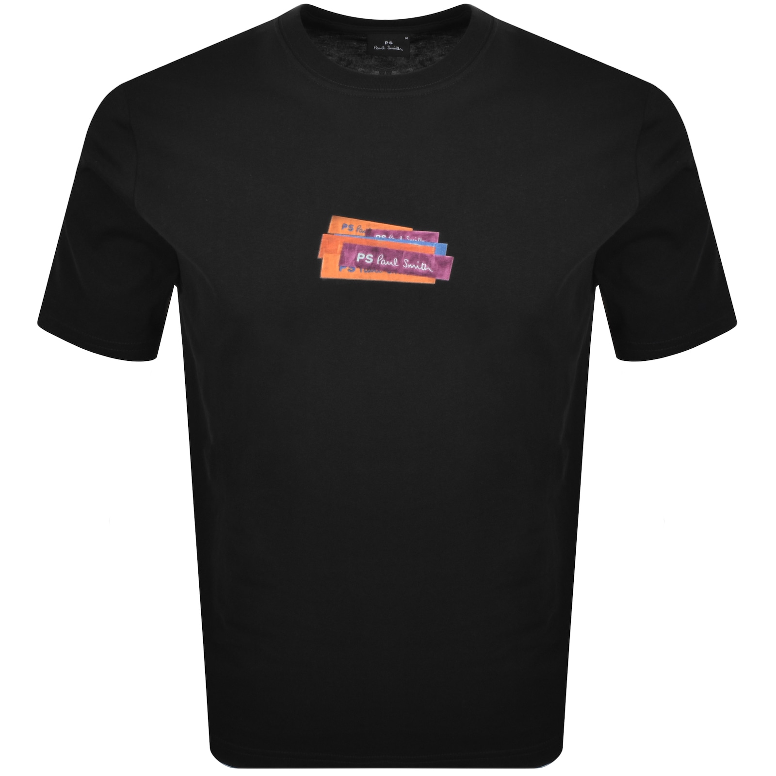 Paul Smith Mens Reg Fit Short Sleeve Ps Logo T-shirt In Black