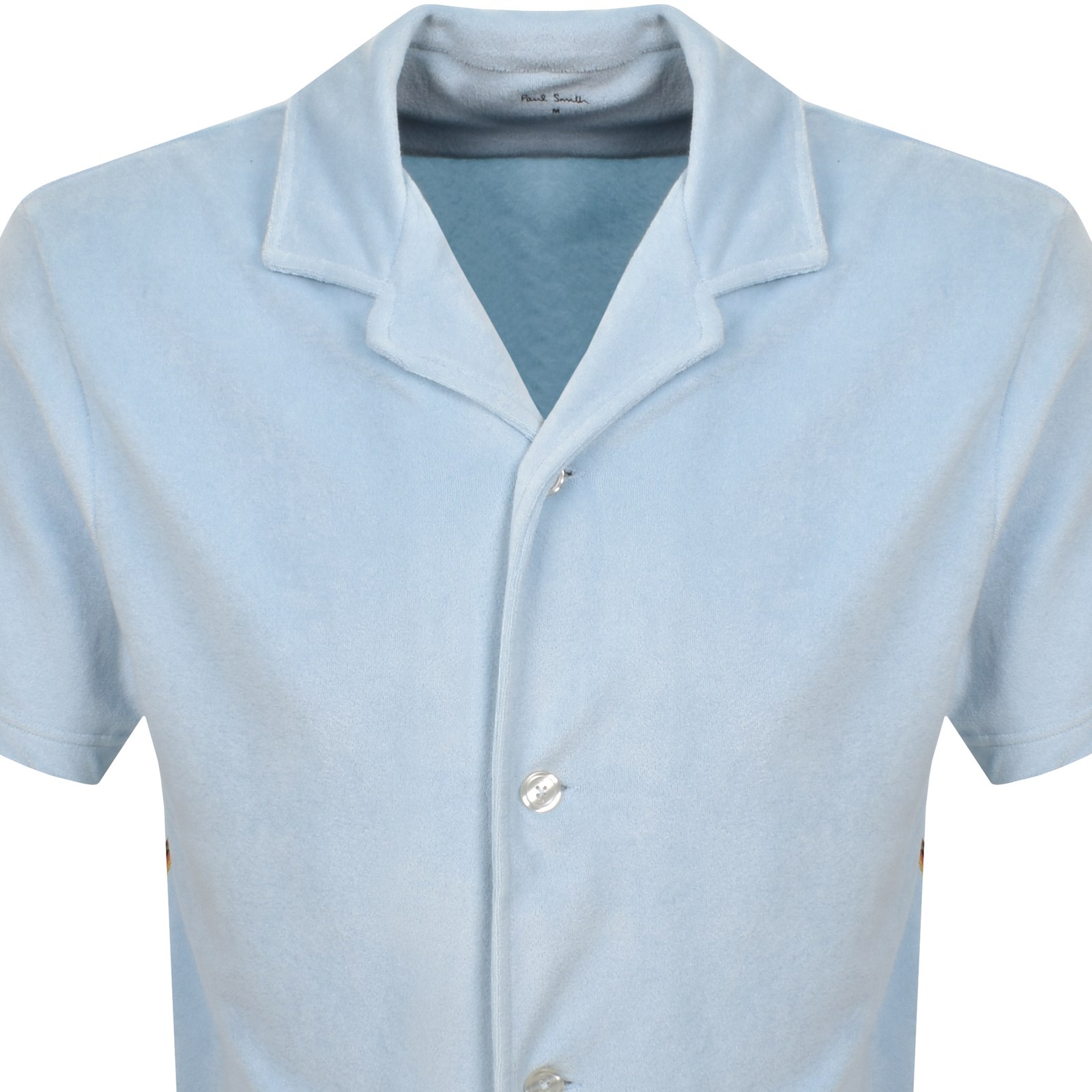 PAUL SMITH PAUL SMITH TOWEL STRIPE SHORT SLEEVED SHIRT BLUE