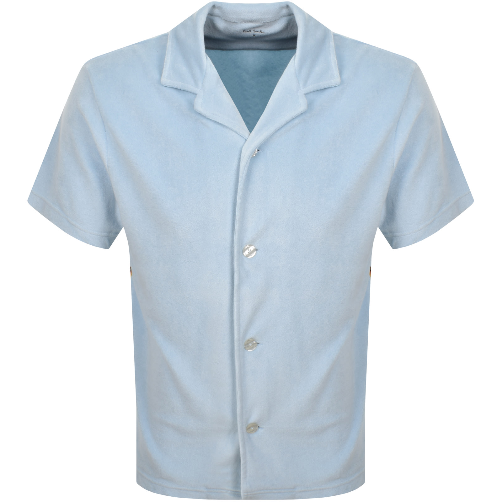 PAUL SMITH PAUL SMITH TOWEL STRIPE SHORT SLEEVED SHIRT BLUE