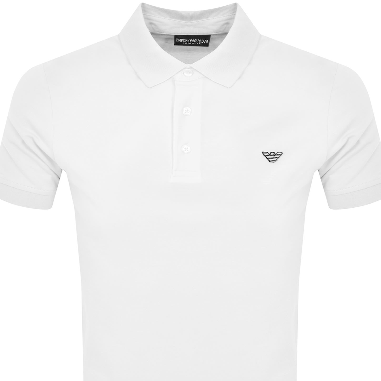 Armani Collezioni Emporio Armani Short Sleeved Polo T Shirt White In White