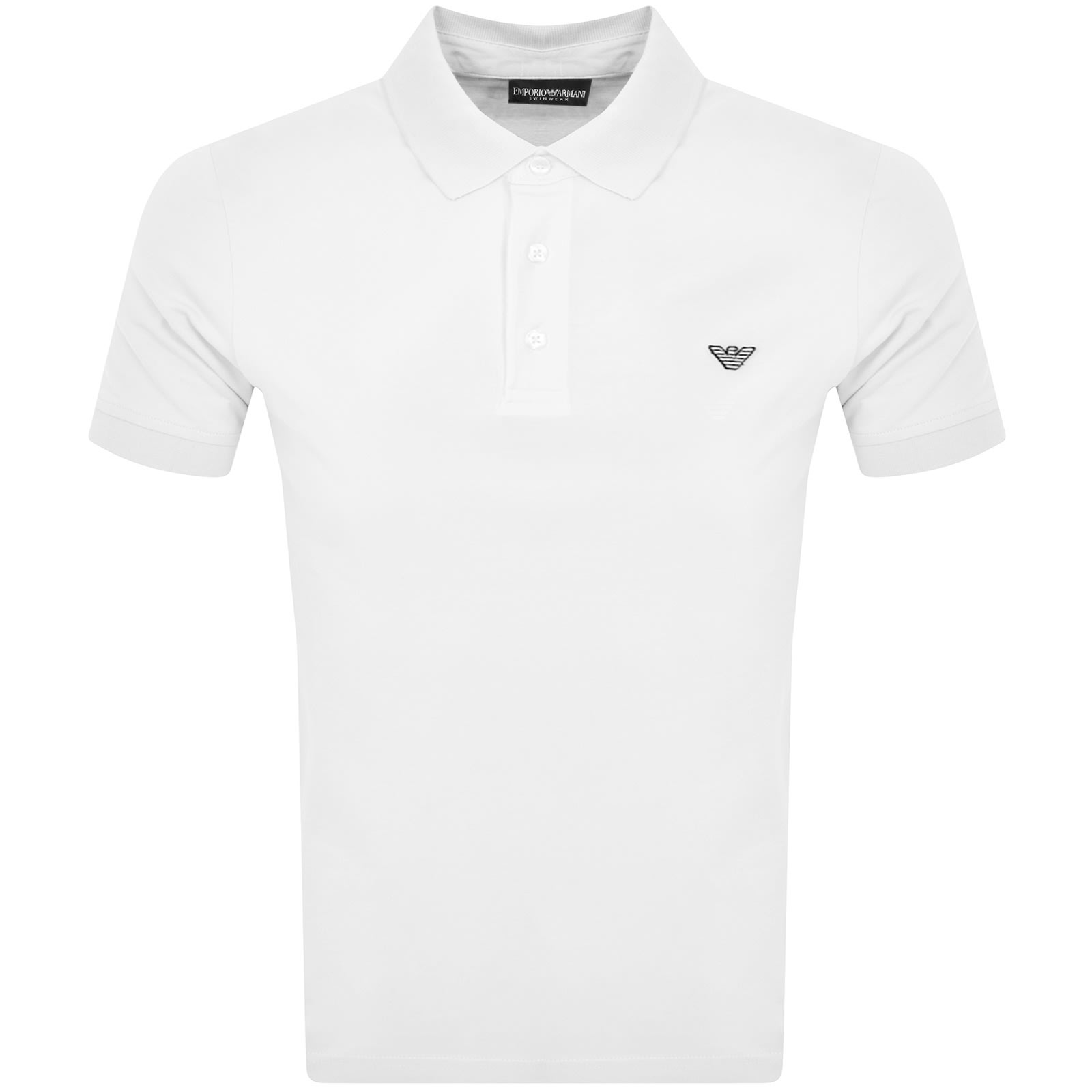 Armani Collezioni Emporio Armani Short Sleeved Polo T Shirt White In White