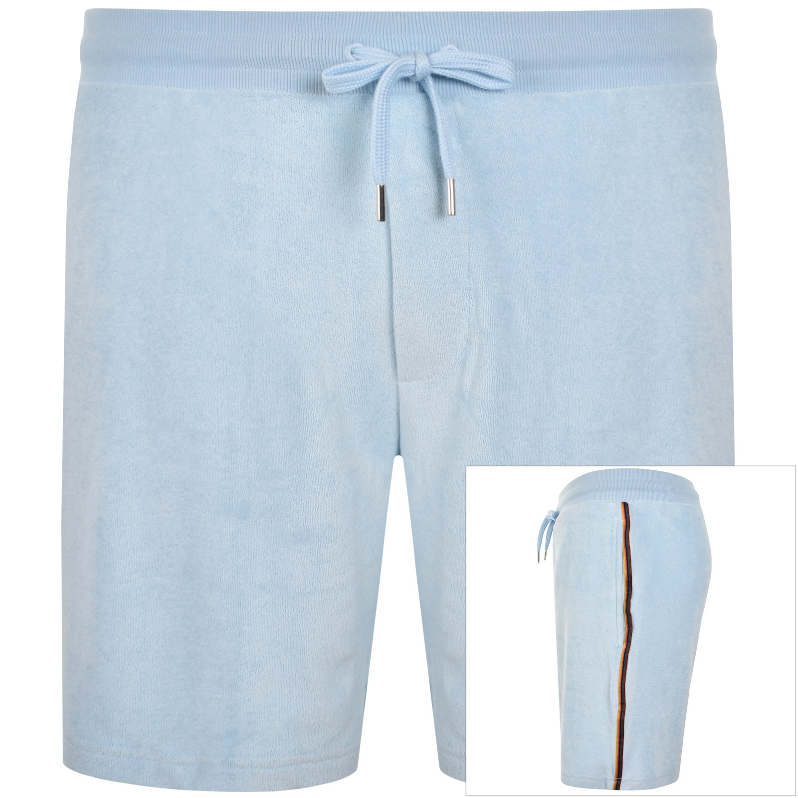 PAUL SMITH PAUL SMITH TOWEL STRIPE SHORTS BLUE