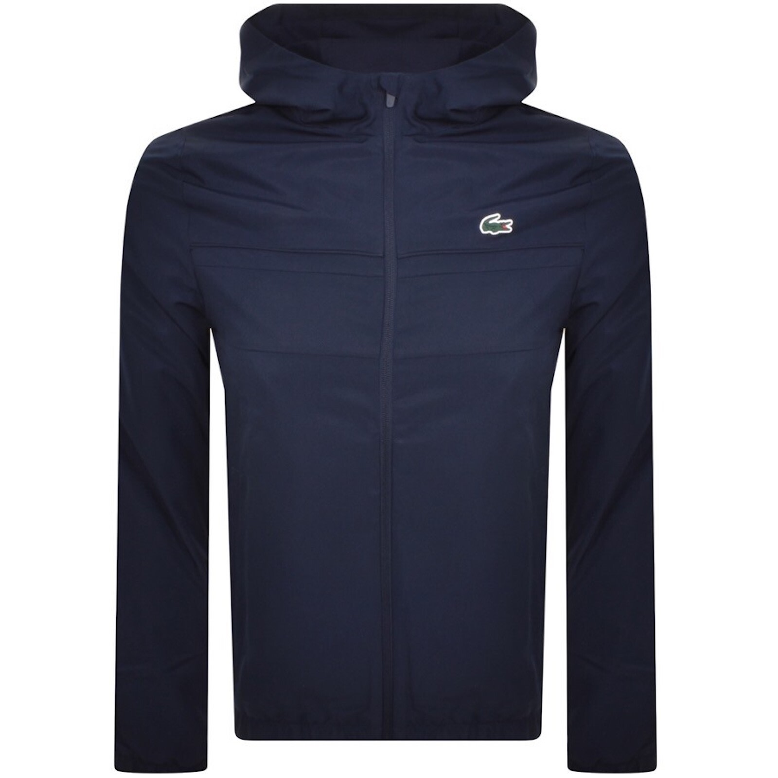 Lacoste Full Zip Logo Jacket Navy In Blue
