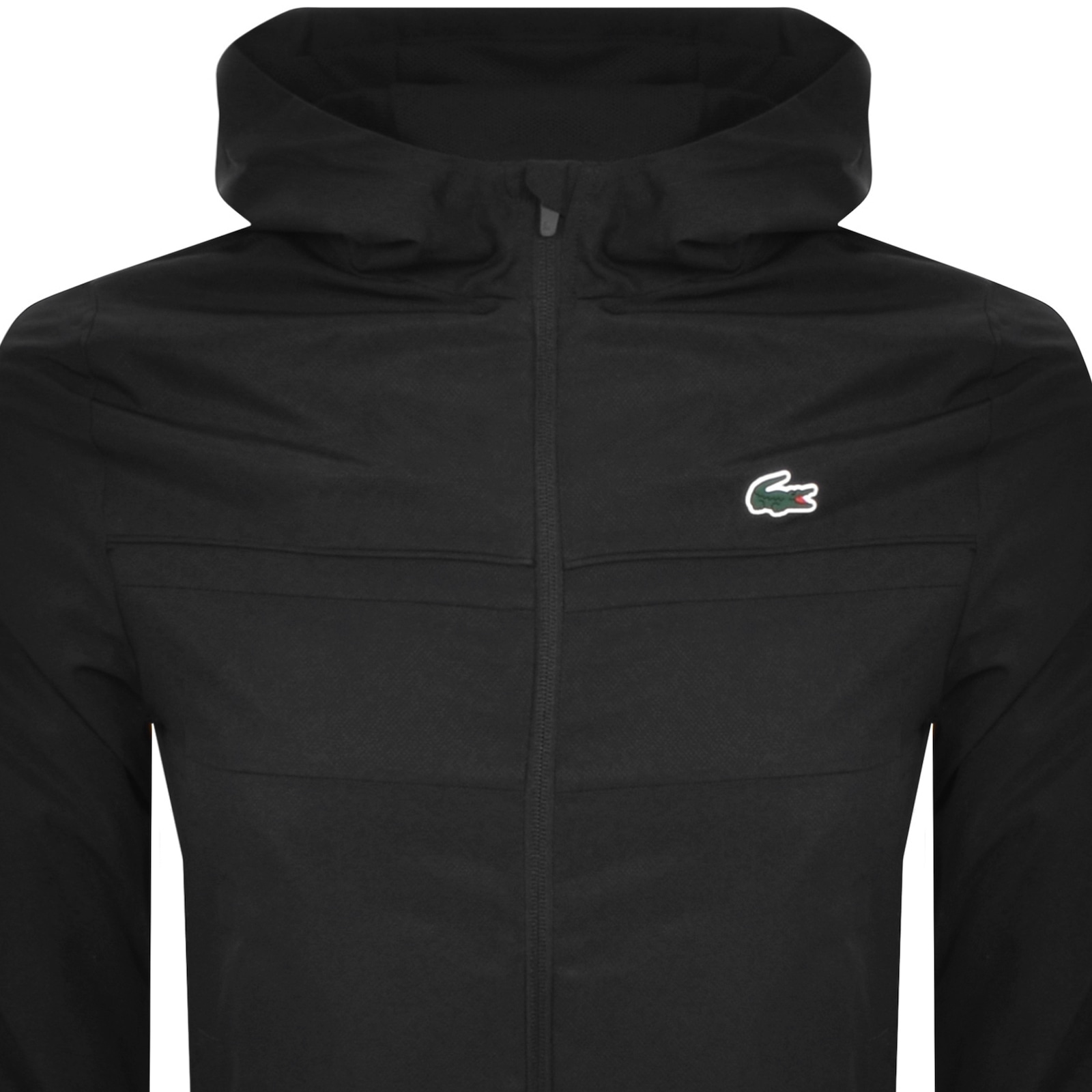 Lacoste Full Zip Logo Jacket Black In Black