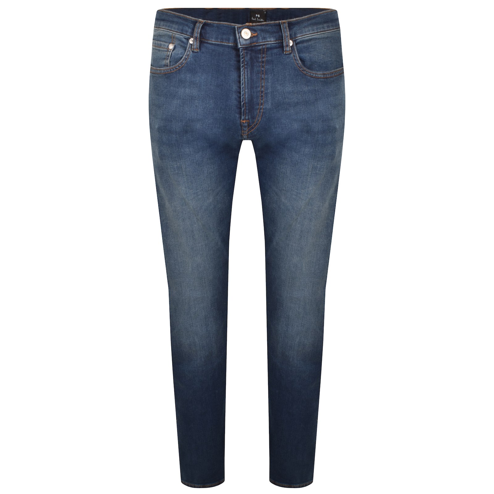 PAUL SMITH PAUL SMITH TAPERED FIT JEANS MID WASH BLUE