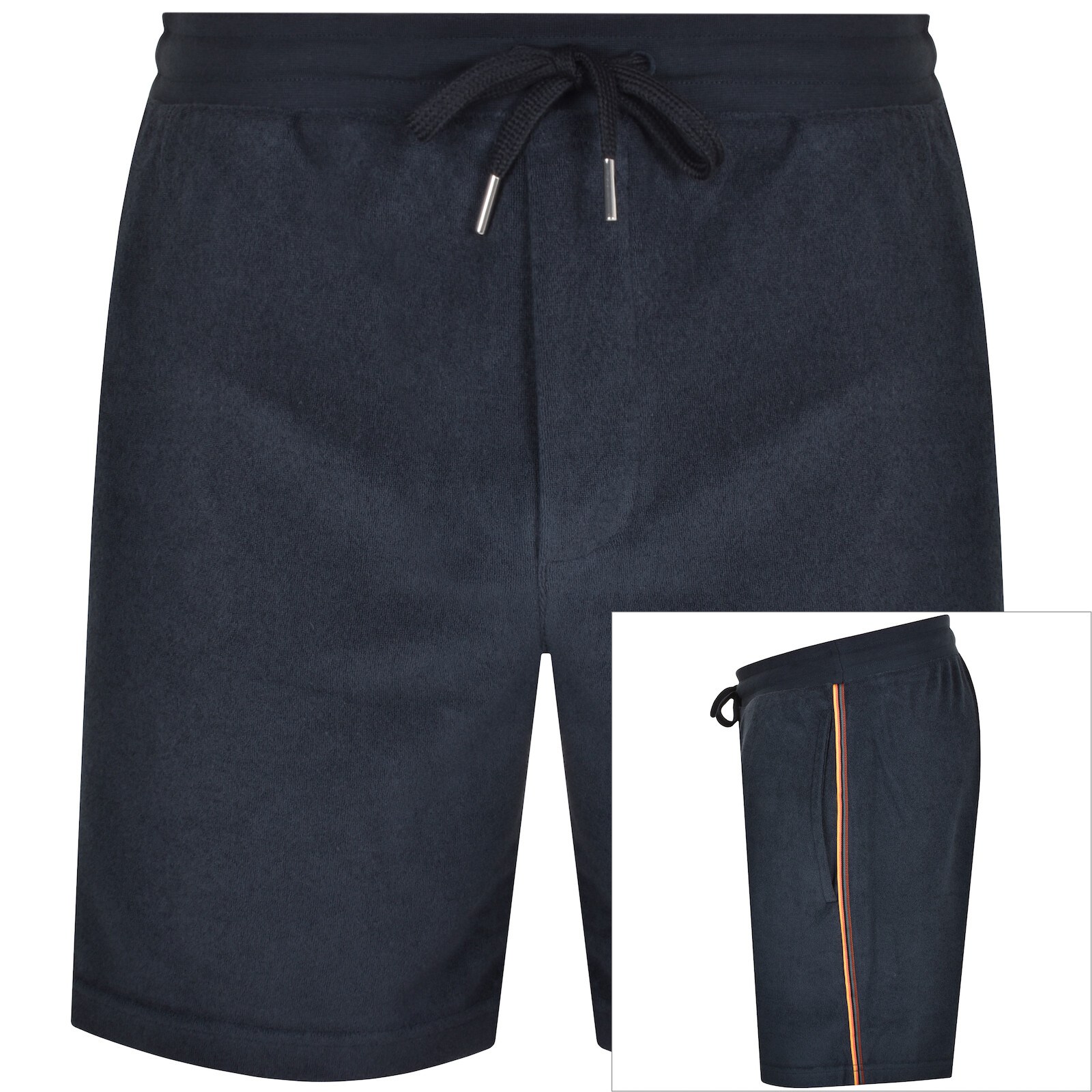 Paul Smith Towel Stripe Jersey Shorts Navy In Blue