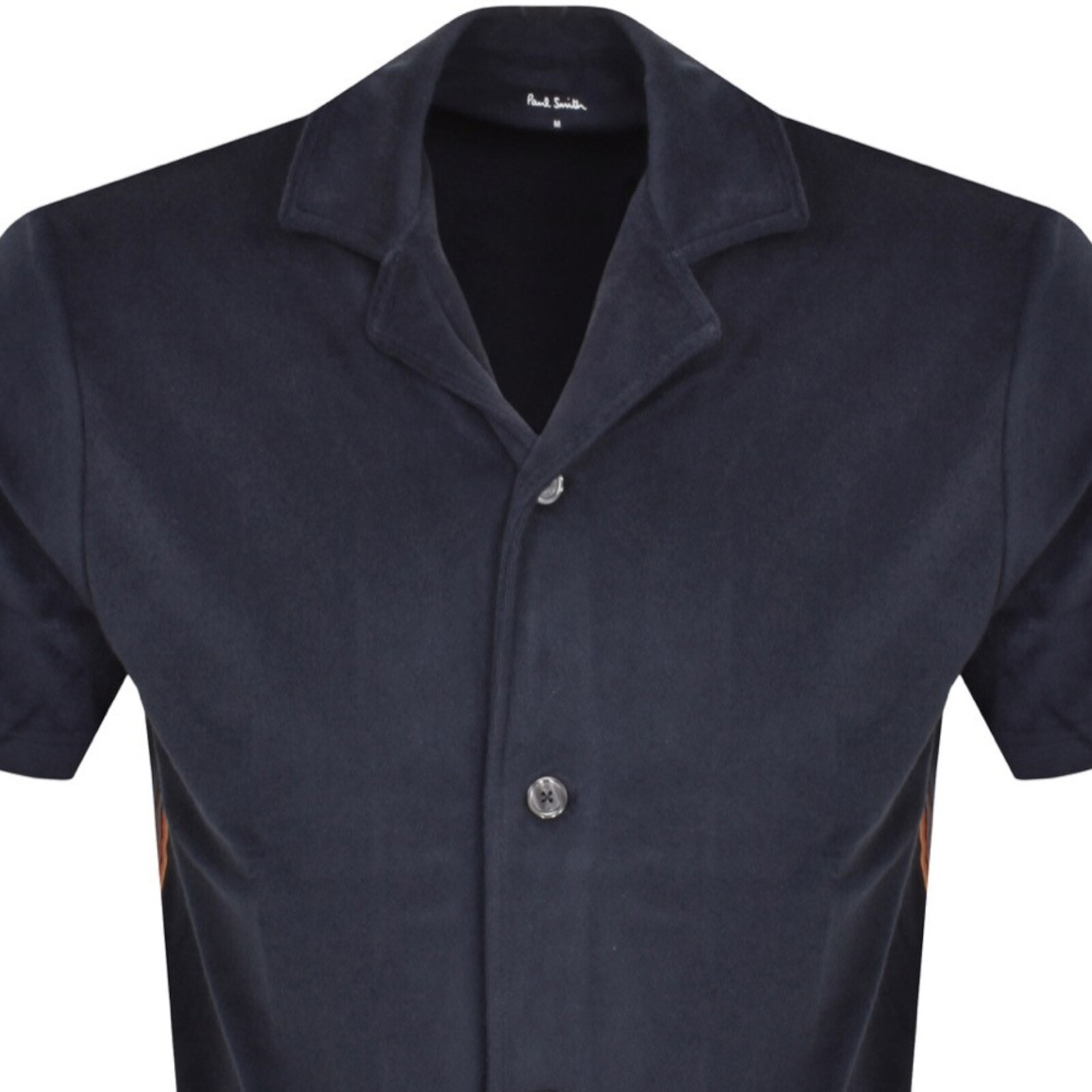 PAUL SMITH PAUL SMITH SHORT SLEEVE TOWEL STRIPE SHIRT NAVY