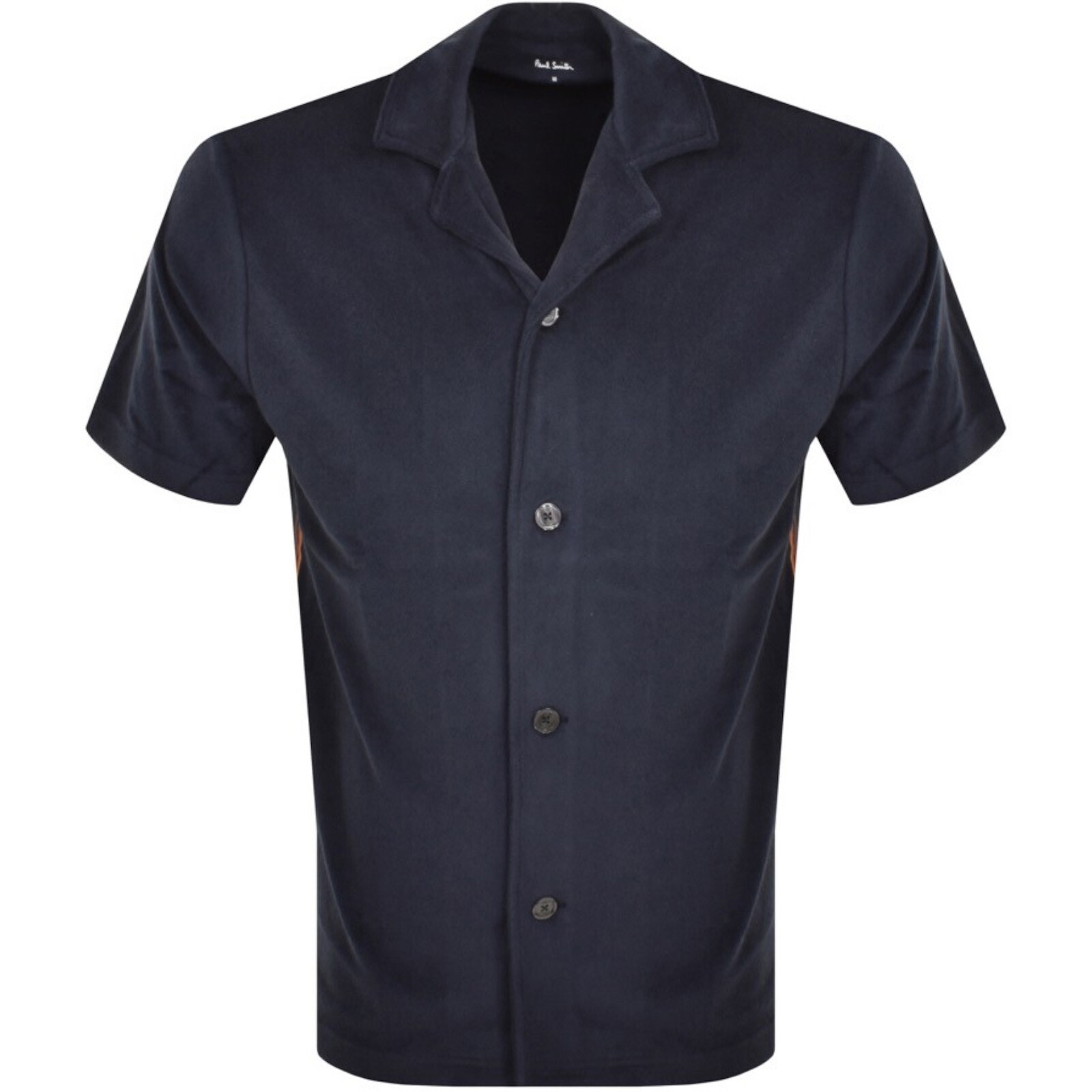 PAUL SMITH PAUL SMITH SHORT SLEEVE TOWEL STRIPE SHIRT NAVY