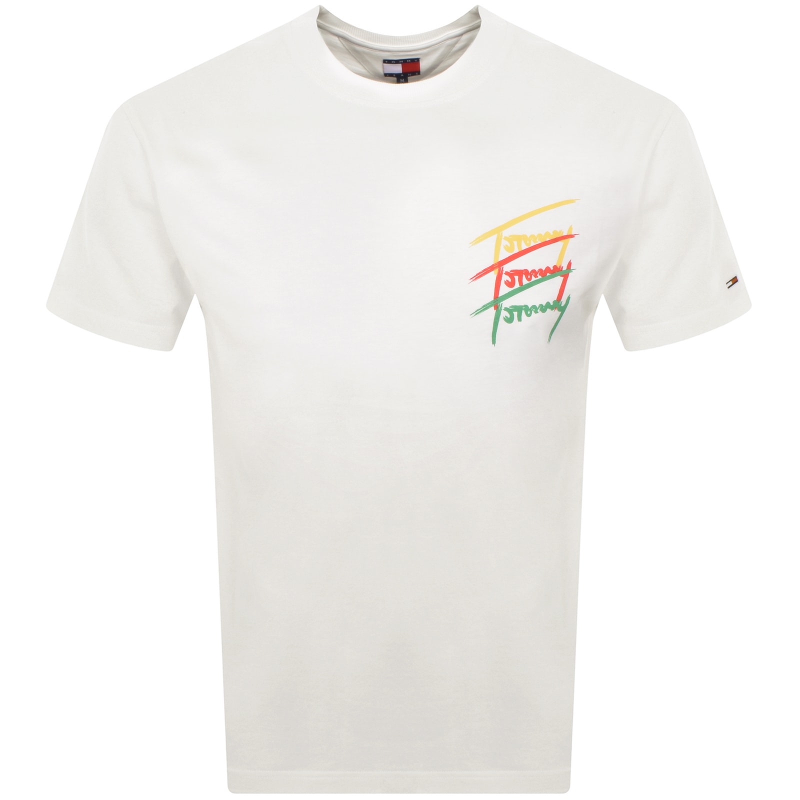 Tommy Jeans Twisted Logo T Shirt White In White
