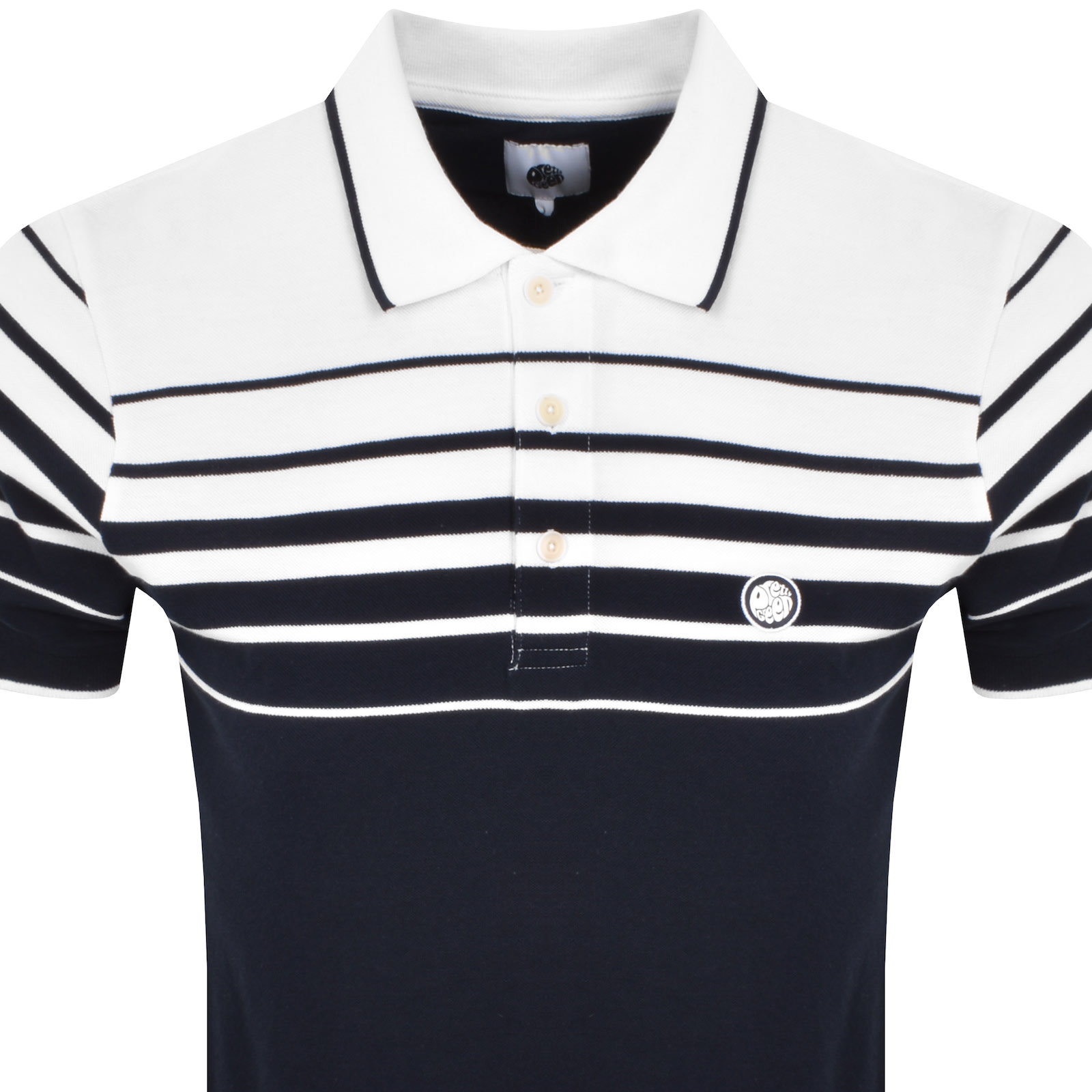 Pretty Green Adient Short Sleeve Polo Shi In Navy