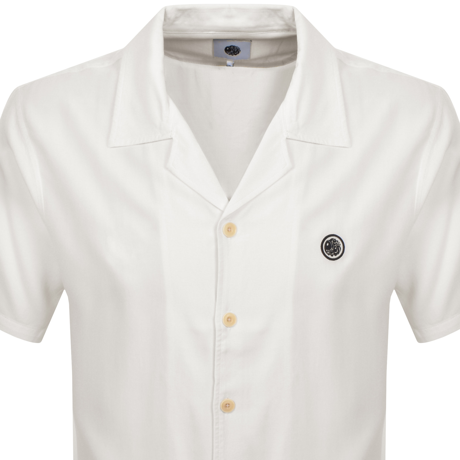 Pretty Green Islington Short Sleeved Shirt White In White