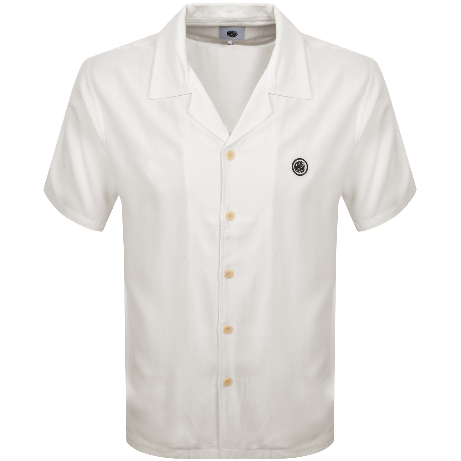 Pretty Green Islington Short Sleeved Shirt White In White