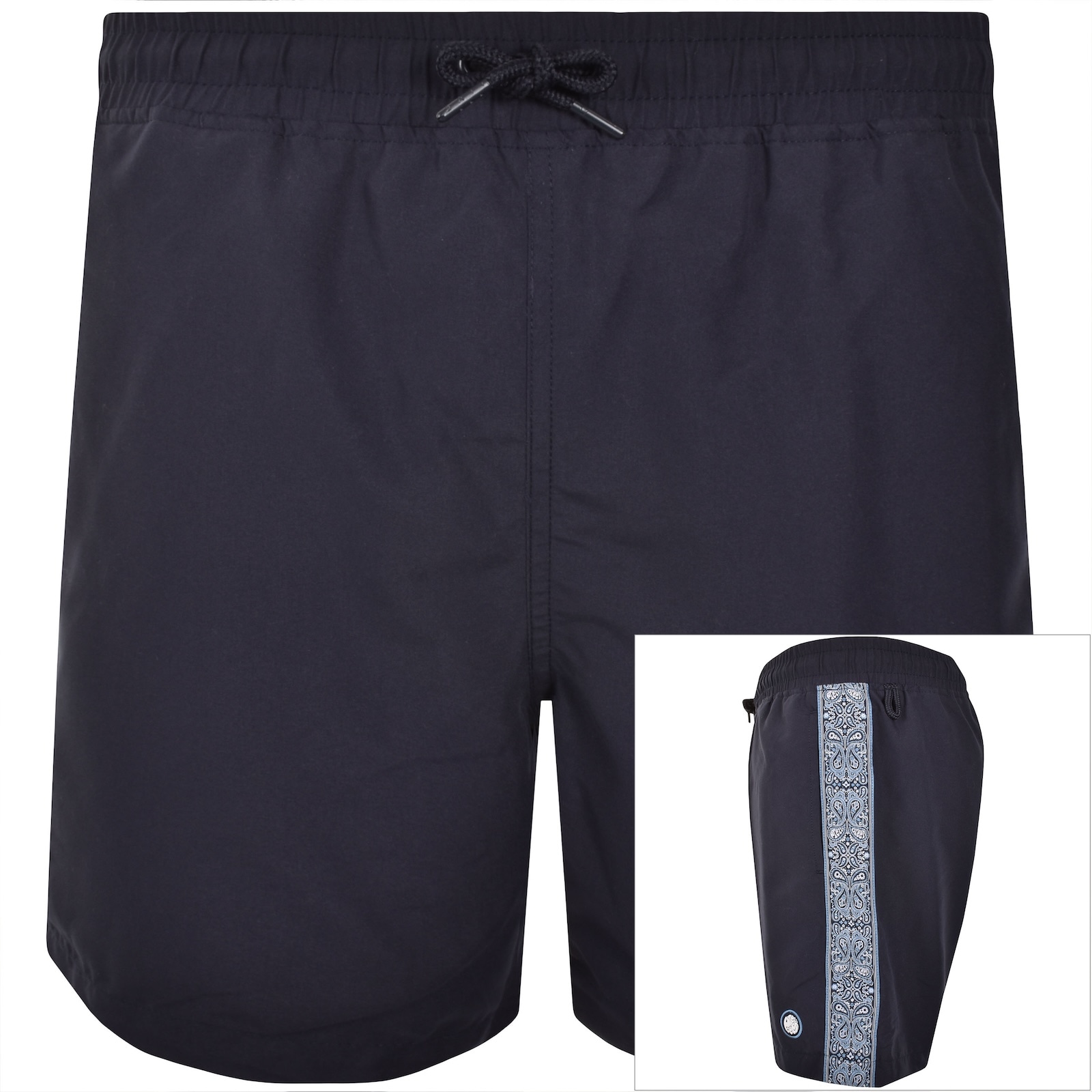 Pretty Green Eclipse Swim Shorts Navy In Blue