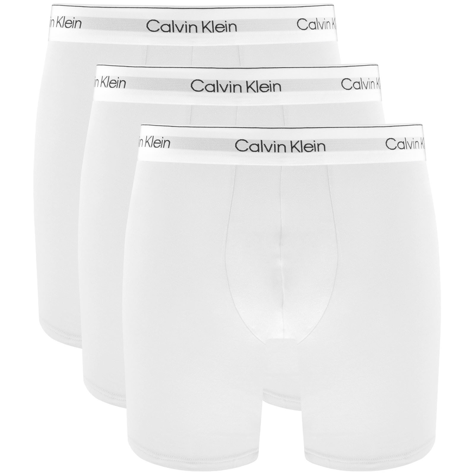 Calvin Klein Assorted 3-pack Microfiber Boxer Briefs In White
