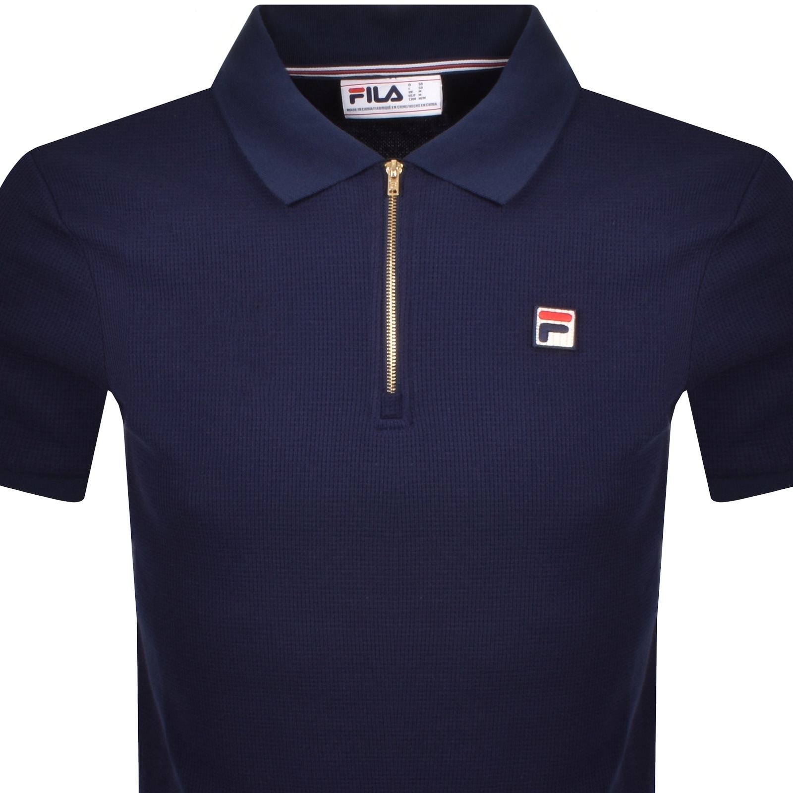 Shop Fila Vintage Benjamin Polo T Shirt Navy