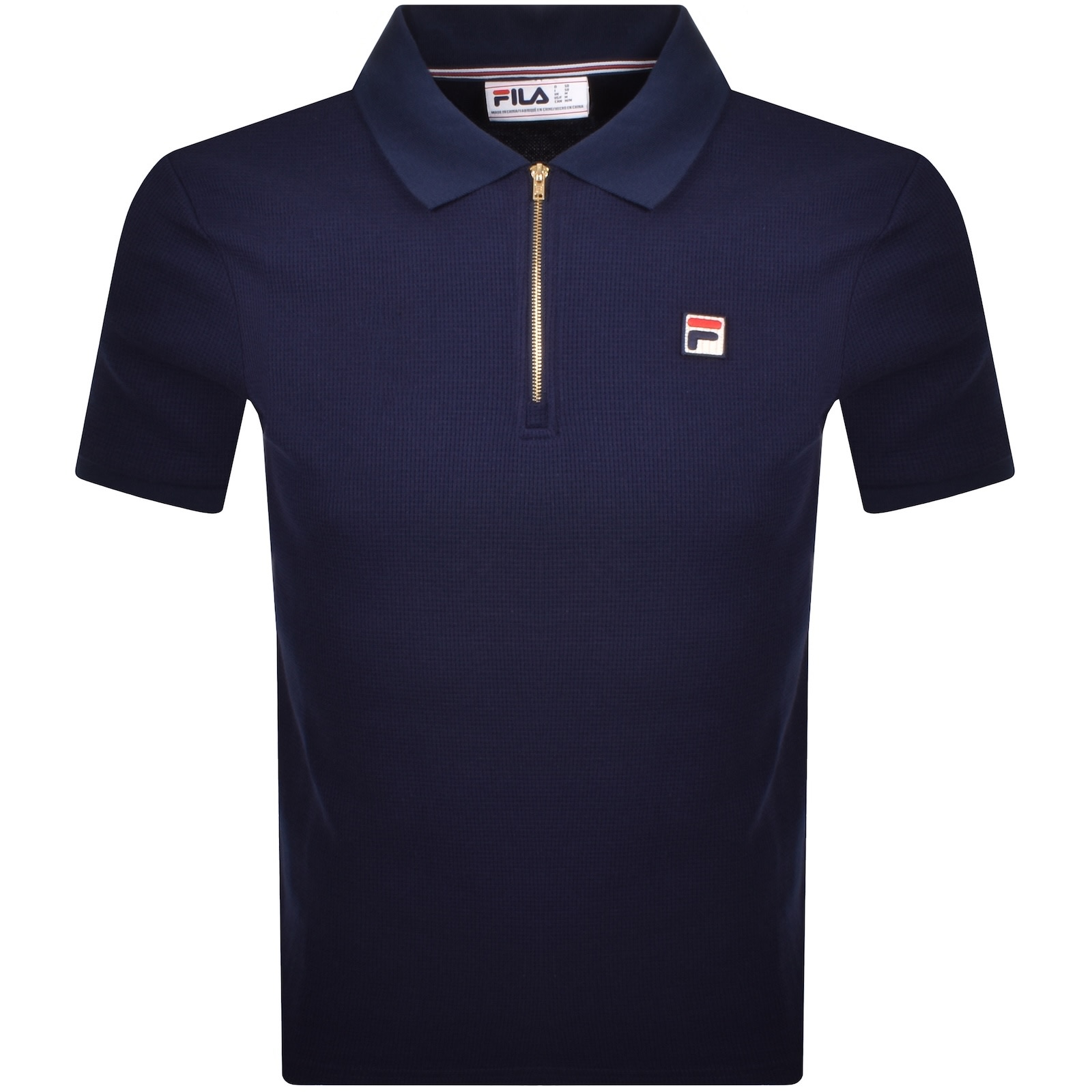 Shop Fila Vintage Benjamin Polo T Shirt Navy