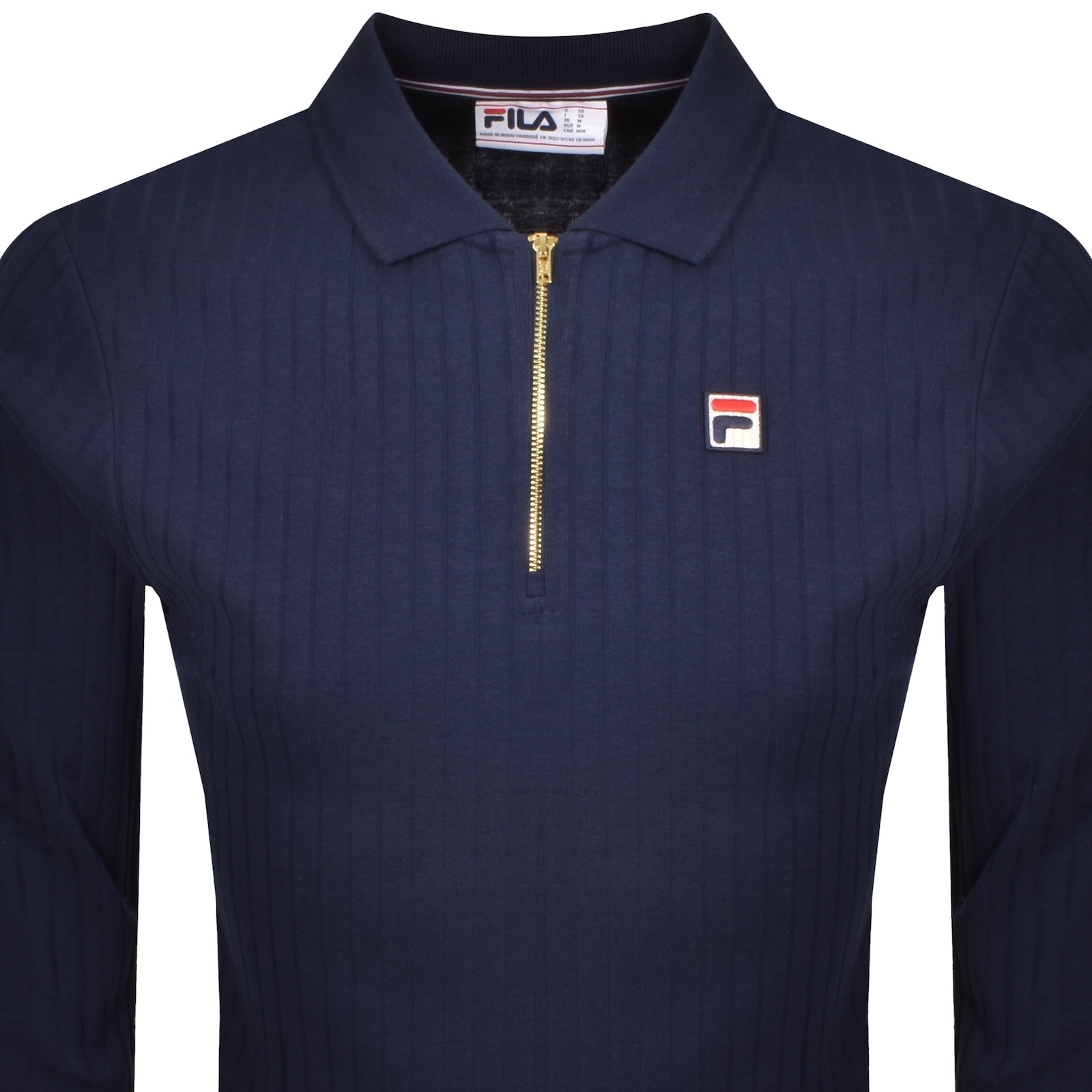 Shop Fila Vintage Blake Polo T Shirt Navy