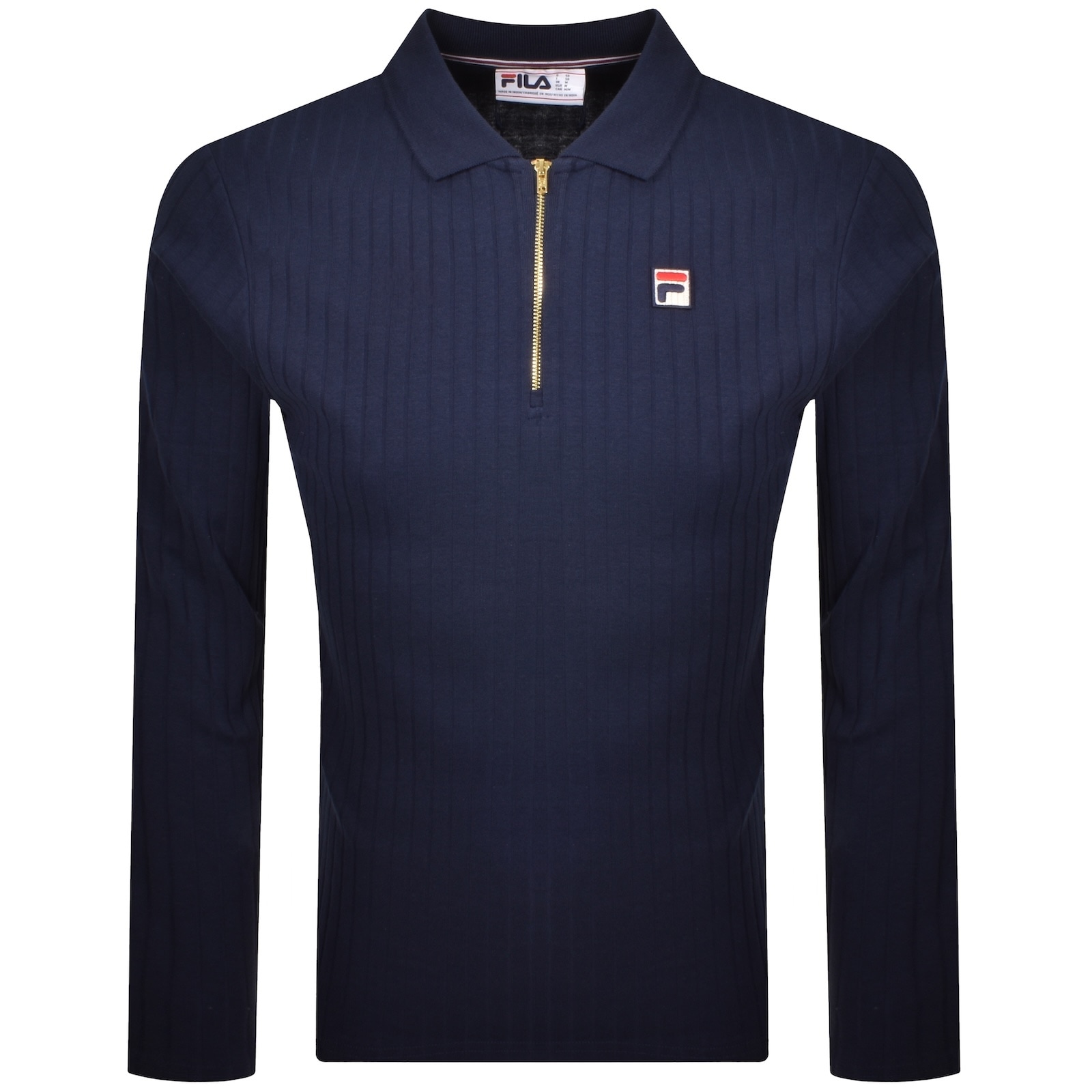Shop Fila Vintage Blake Polo T Shirt Navy