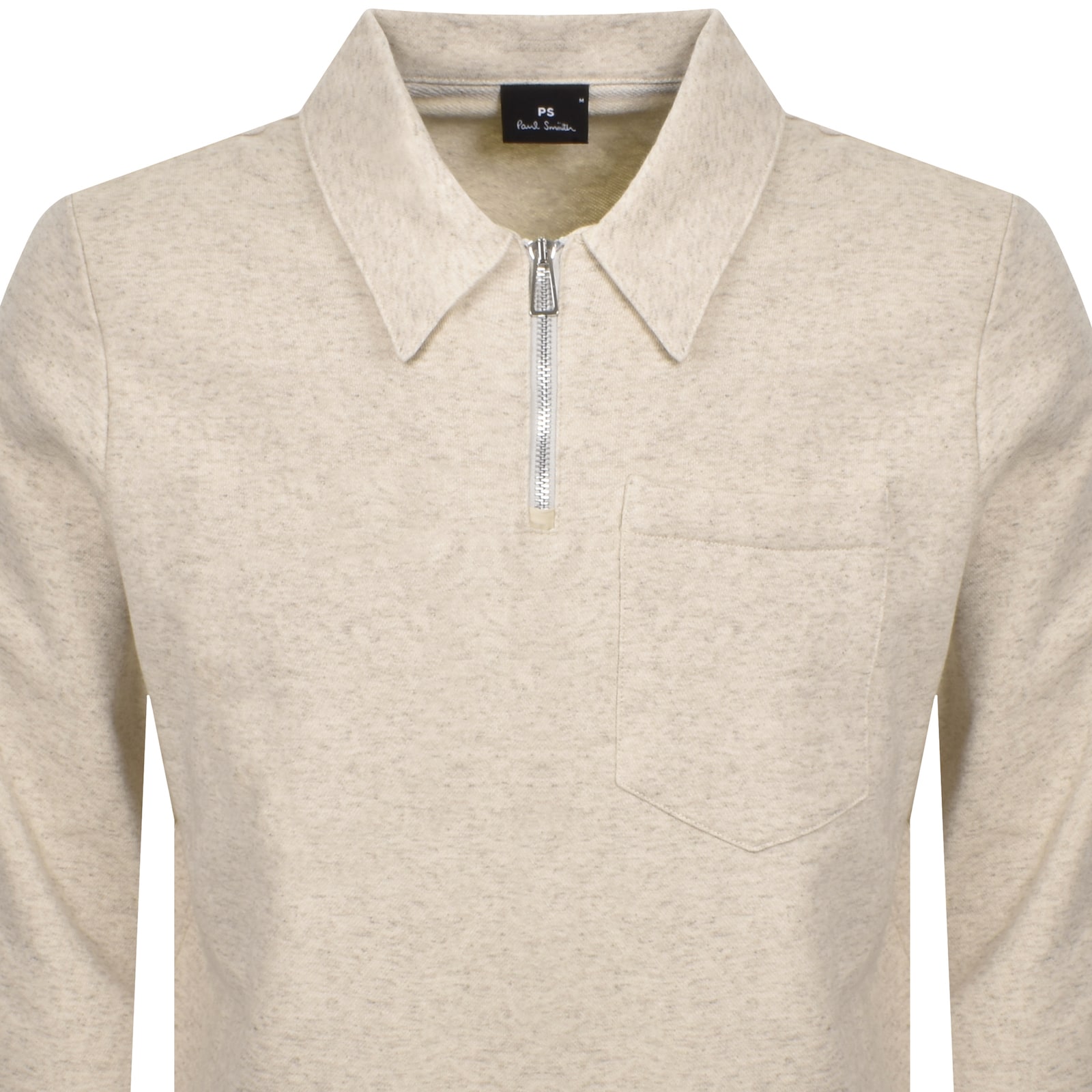 PAUL SMITH PAUL SMITH LONG SLEEVED POLO T SHIRT BEIGE