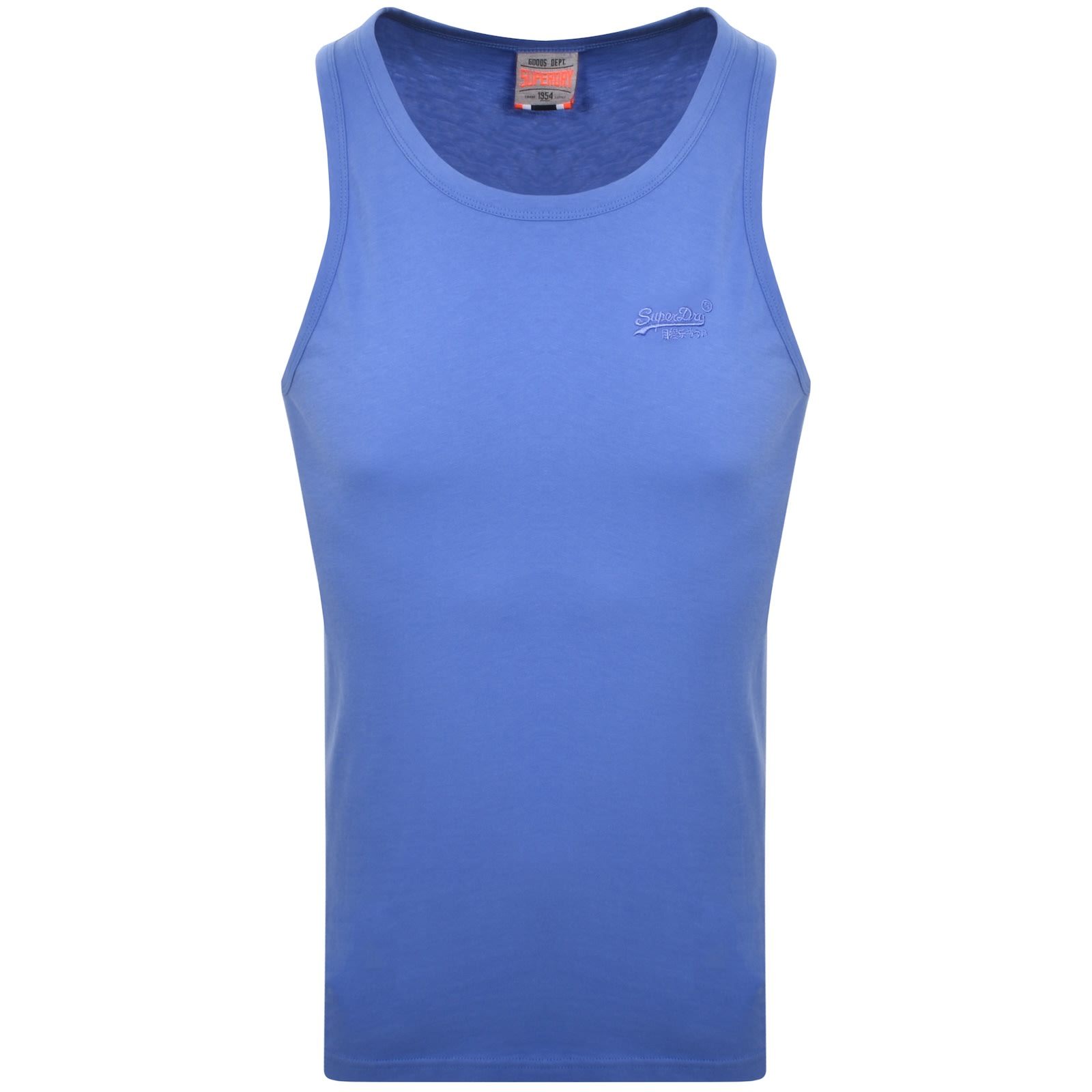 Superdry Essential Logo Vest Blue In Blue