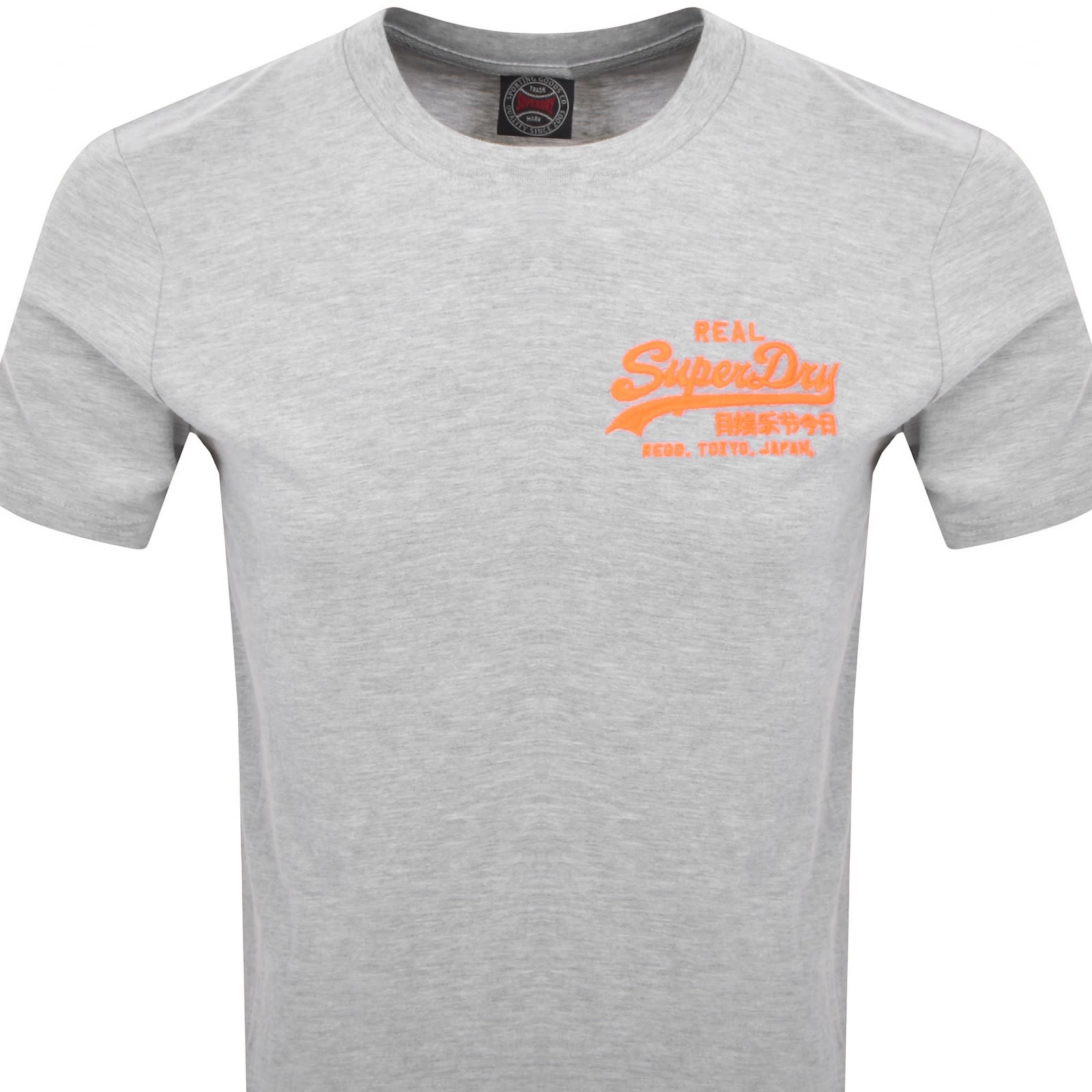 Superdry Embroidered T Shirt Grey In Gray