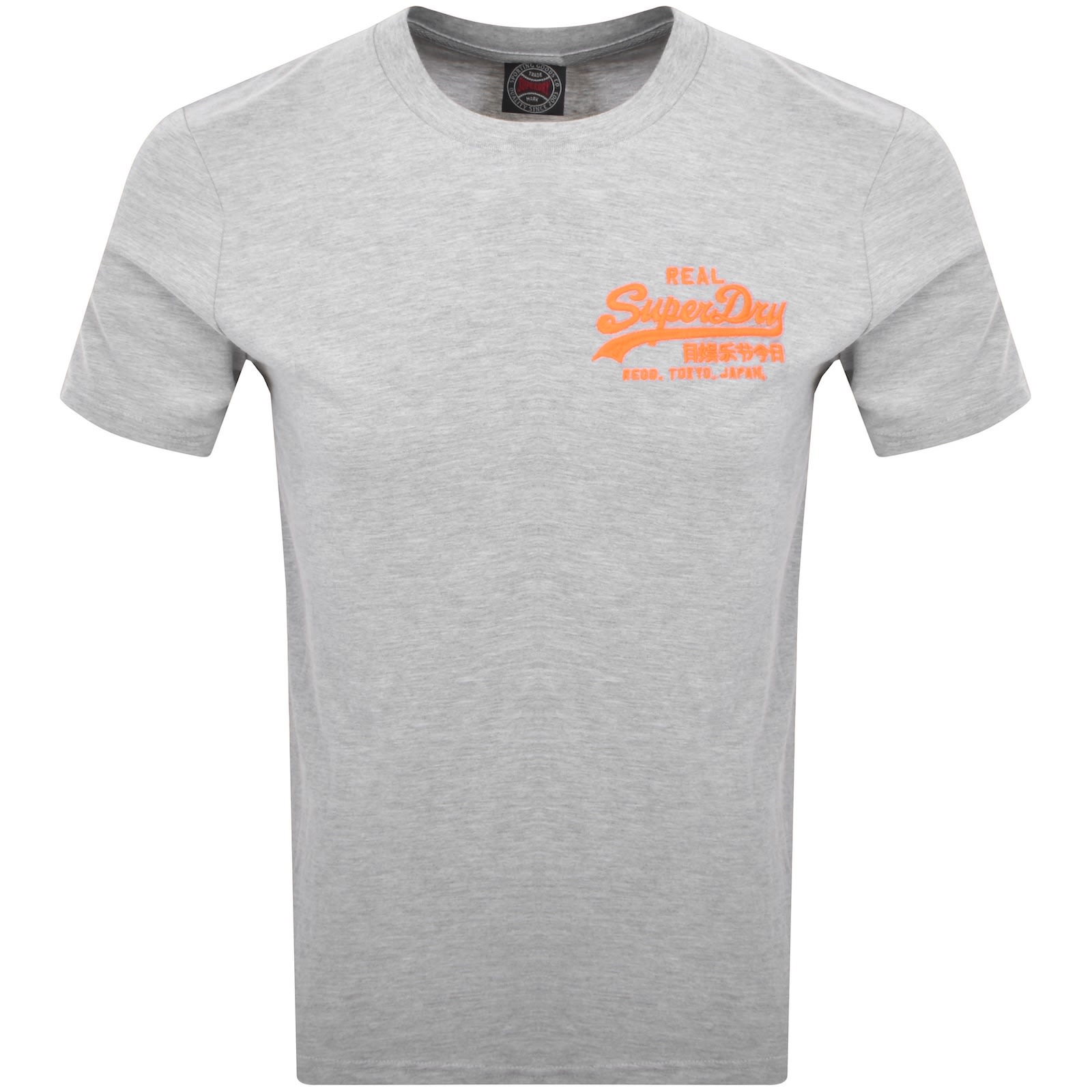 Superdry Embroidered T Shirt Grey In Gray