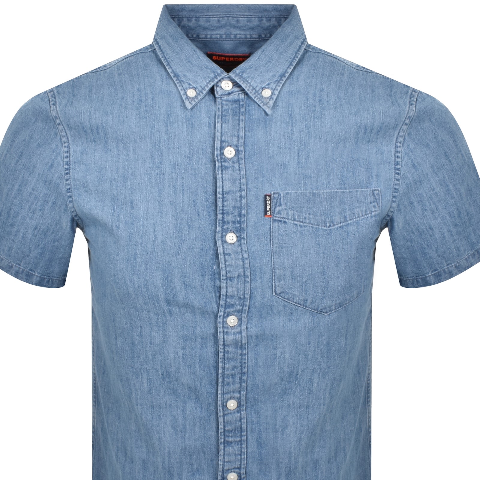 Superdry Essential Short Sleeved Shirt Blue In Blue
