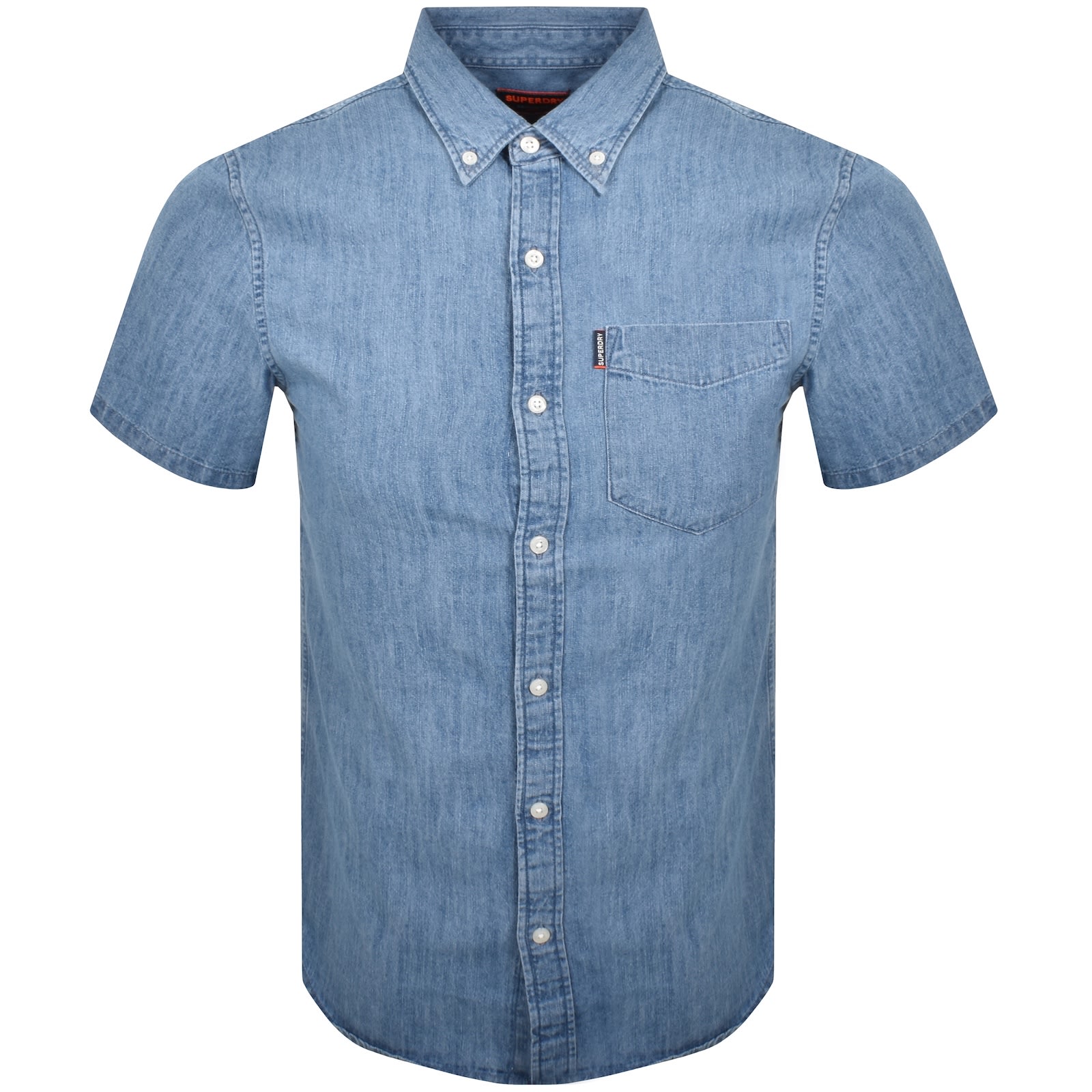 Superdry Essential Short Sleeved Shirt Blue In Blue