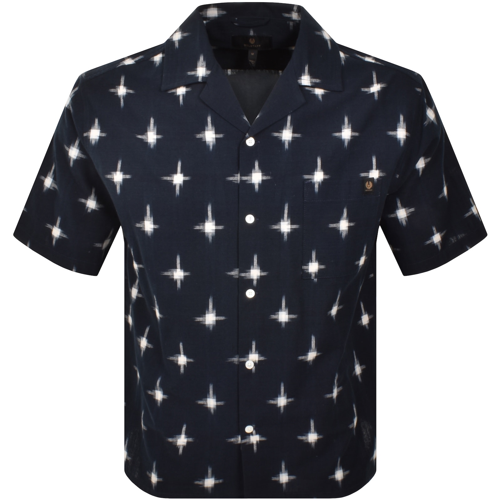 Belstaff Short Sleeve Tide Shirt Navy In Blue
