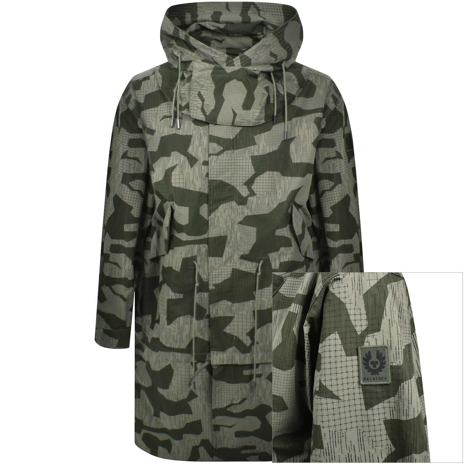 Belstaff Canopy Parka Jacket Green In Green