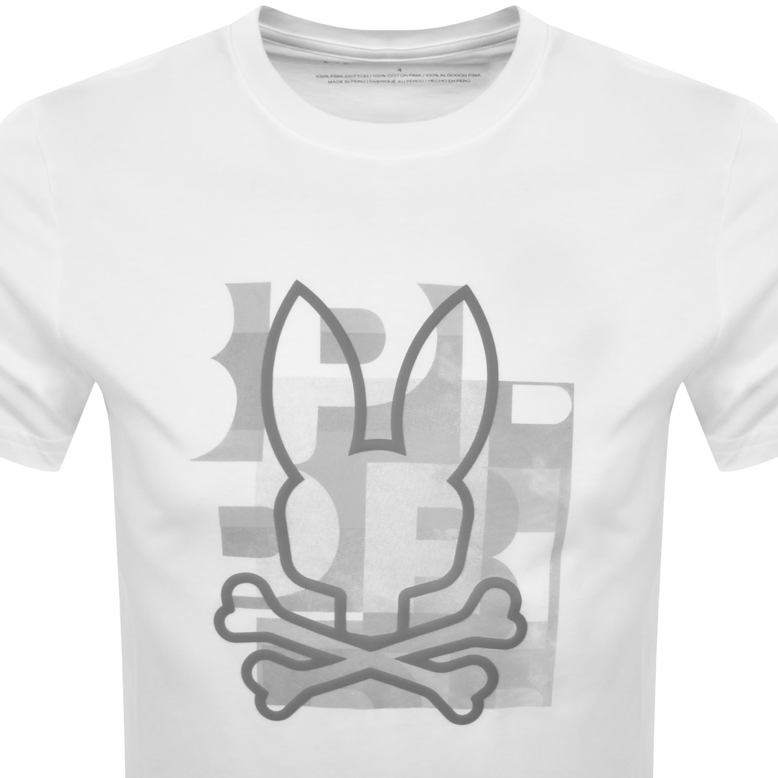 Psycho Bunny Zealand Graphic Logo T Shirt White In White