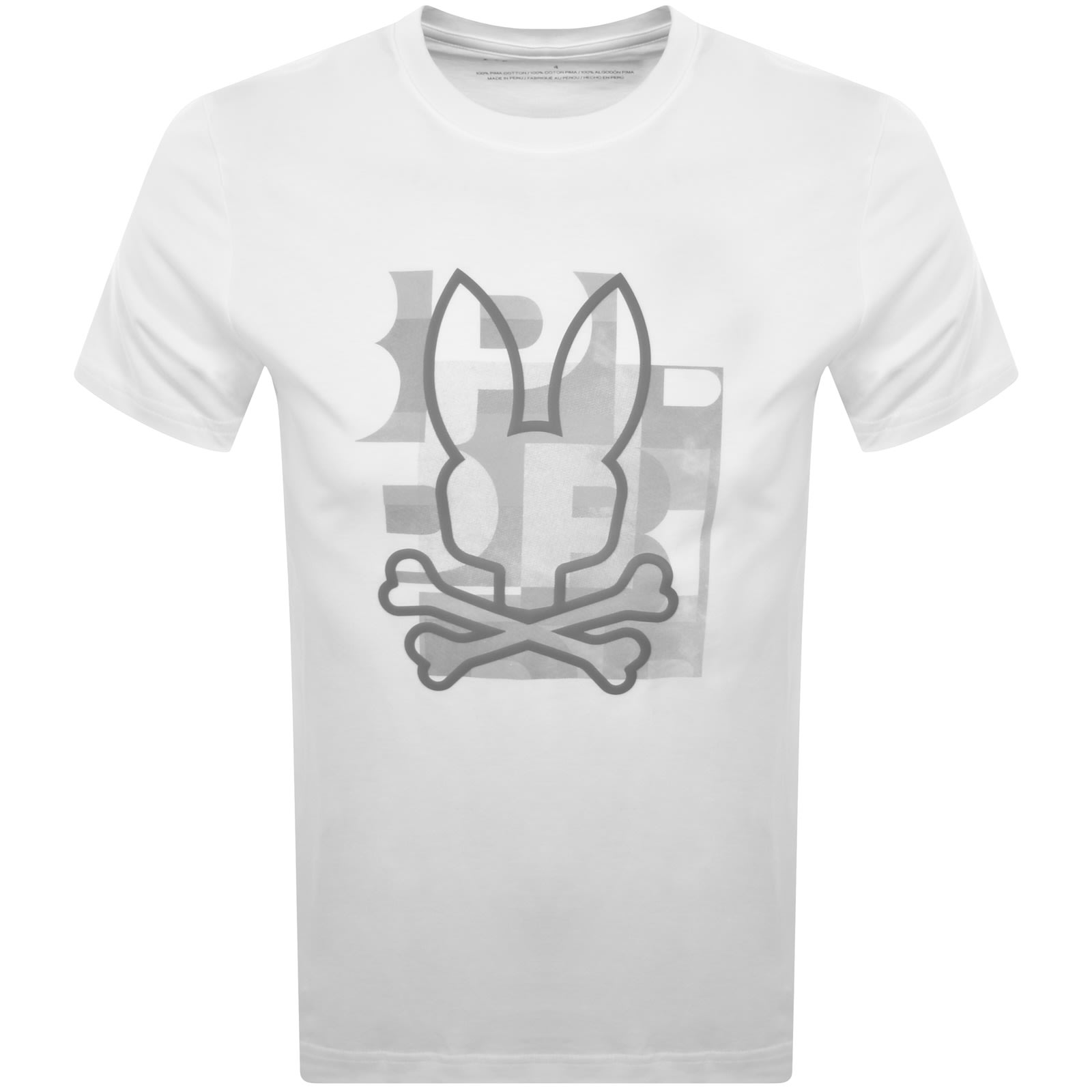 Psycho Bunny Zealand Graphic Logo T Shirt White In White