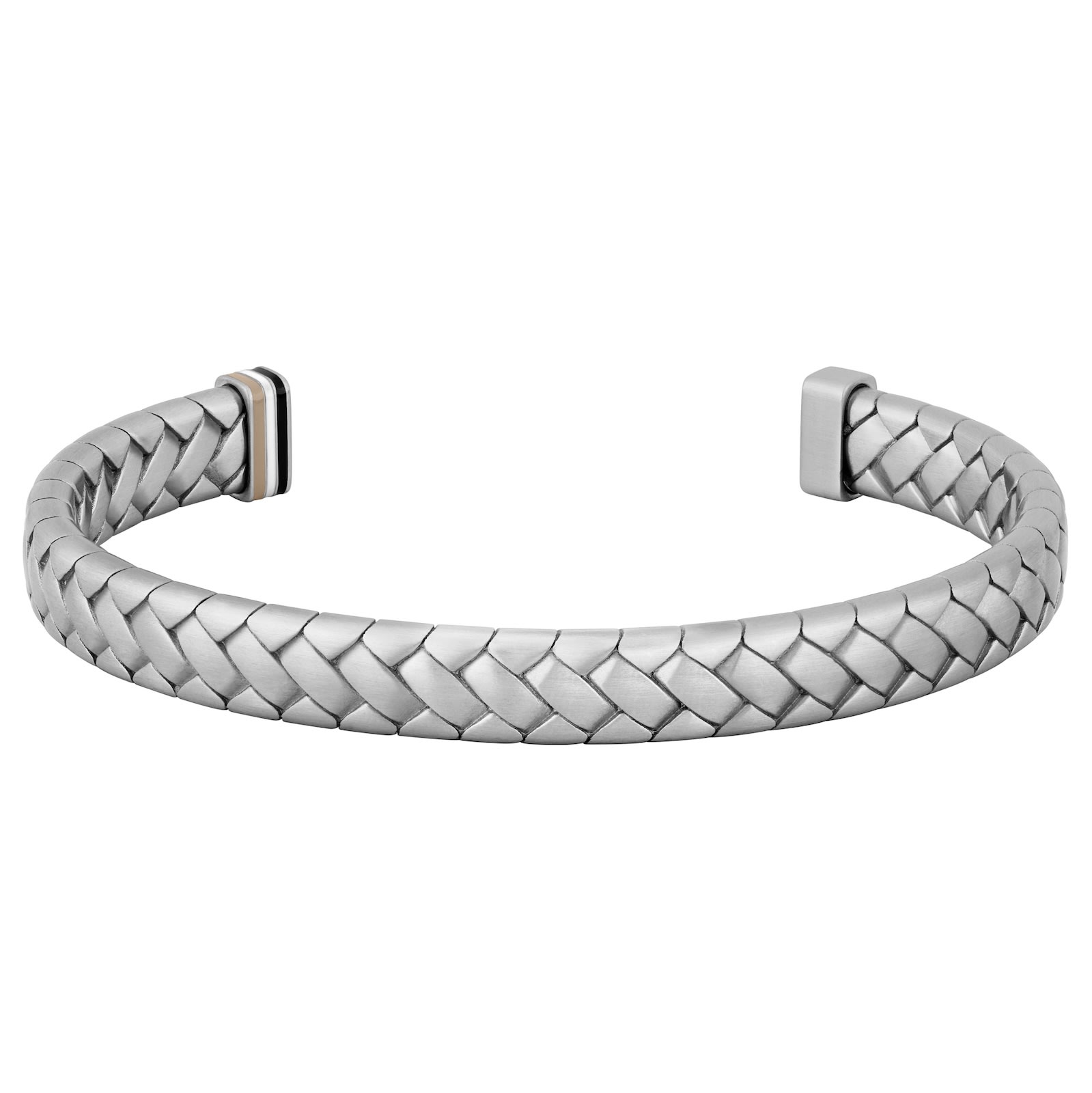Hugo Boss Boss Herringbone Bracelet Cuff Silver In Silver