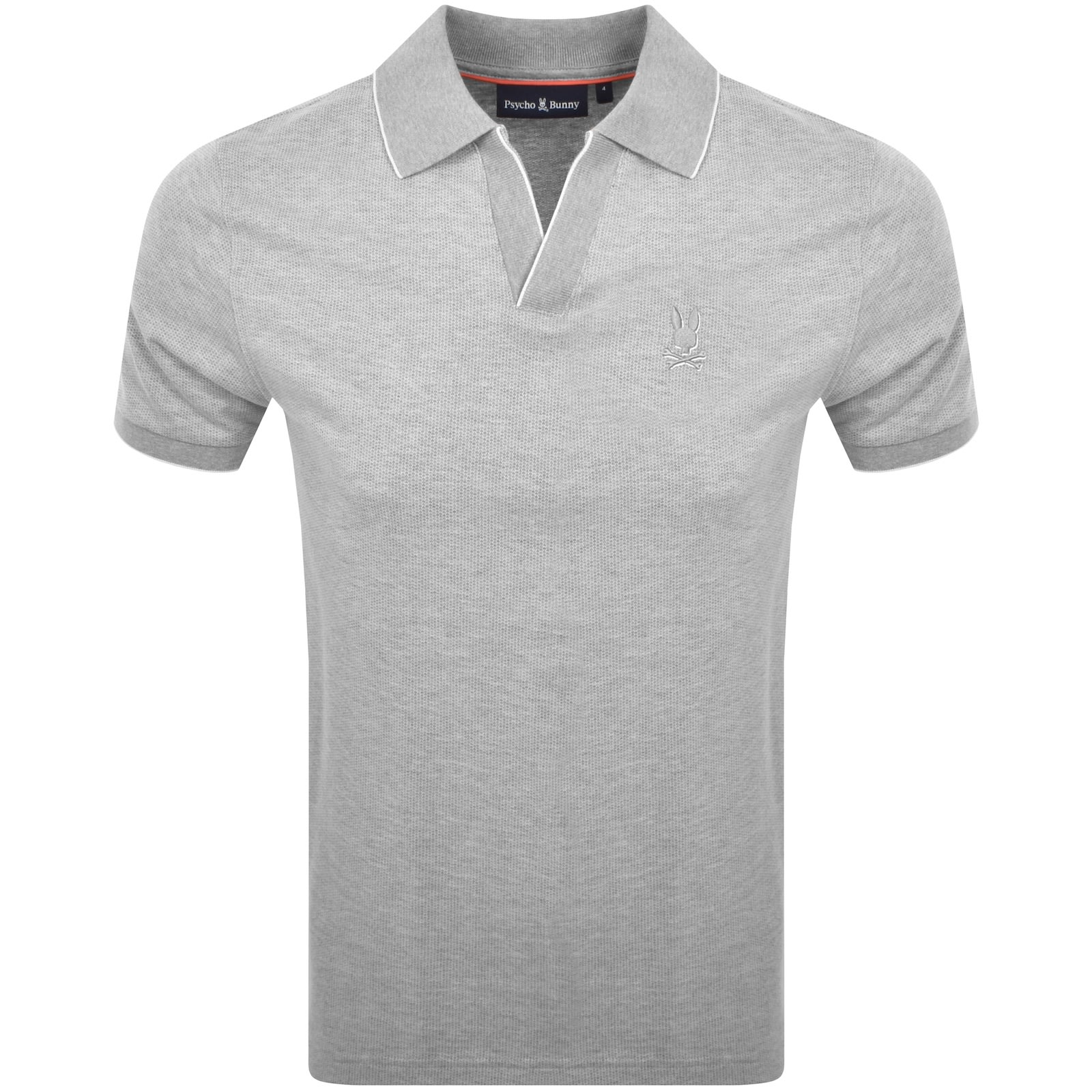 Psycho Bunny Jacquard Johnny Polo T Shirt Grey In Gray