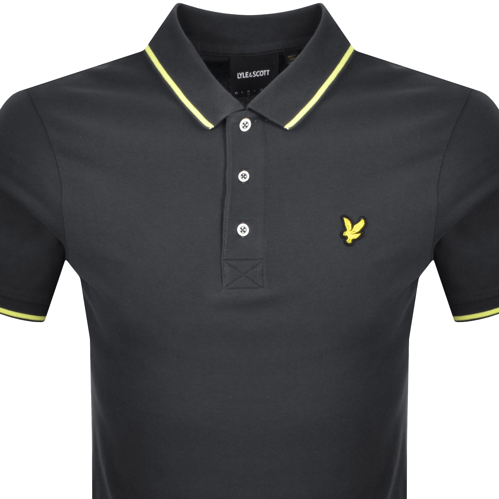 Lyle & Scott Lyle And Scott Tipped Polo T Shirt Grey In Black
