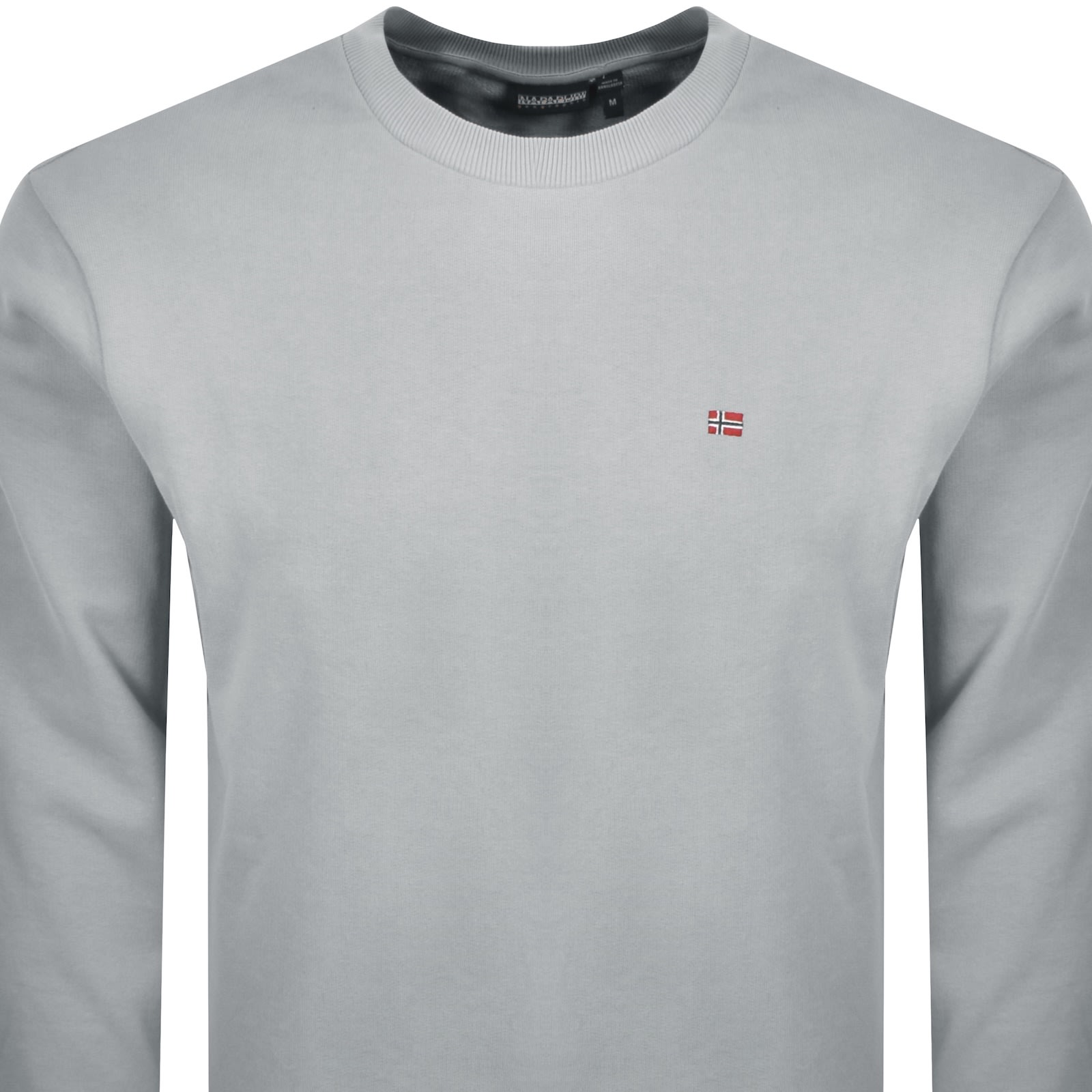 Napapijri Balis Flag Logo Sweatshirt Grey In Gray