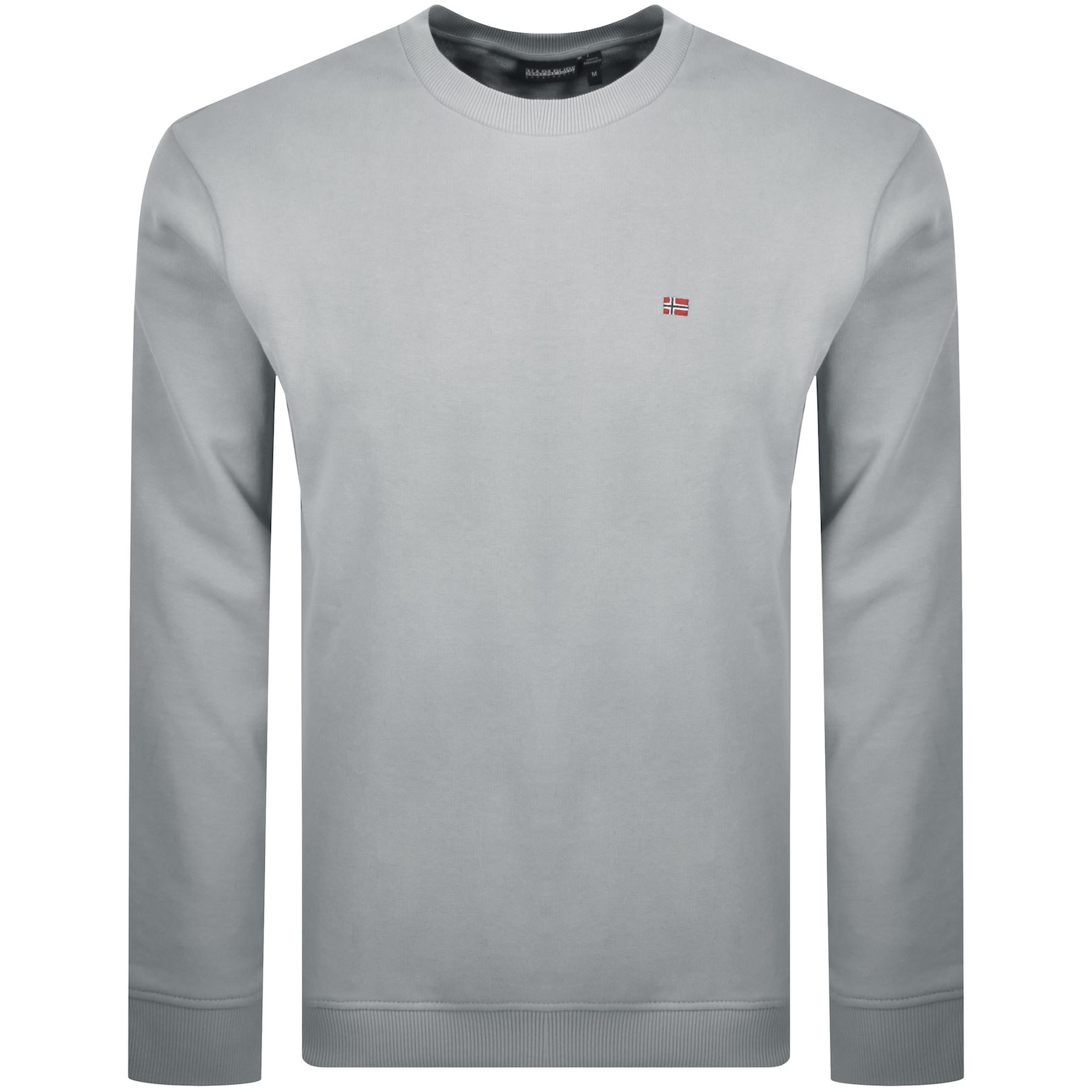 Napapijri Balis Flag Logo Sweatshirt Grey In Gray