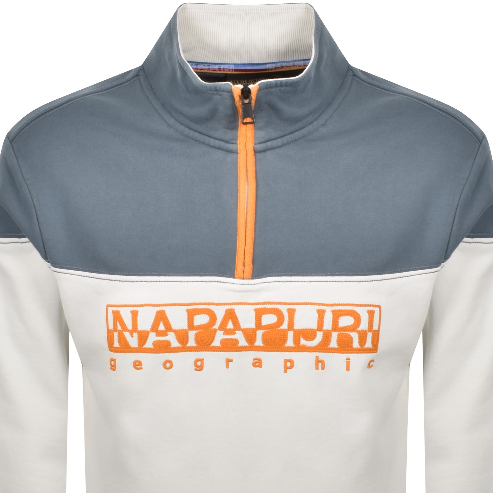 Napapijri Saturnia Half Zip Sweatshirt White In White