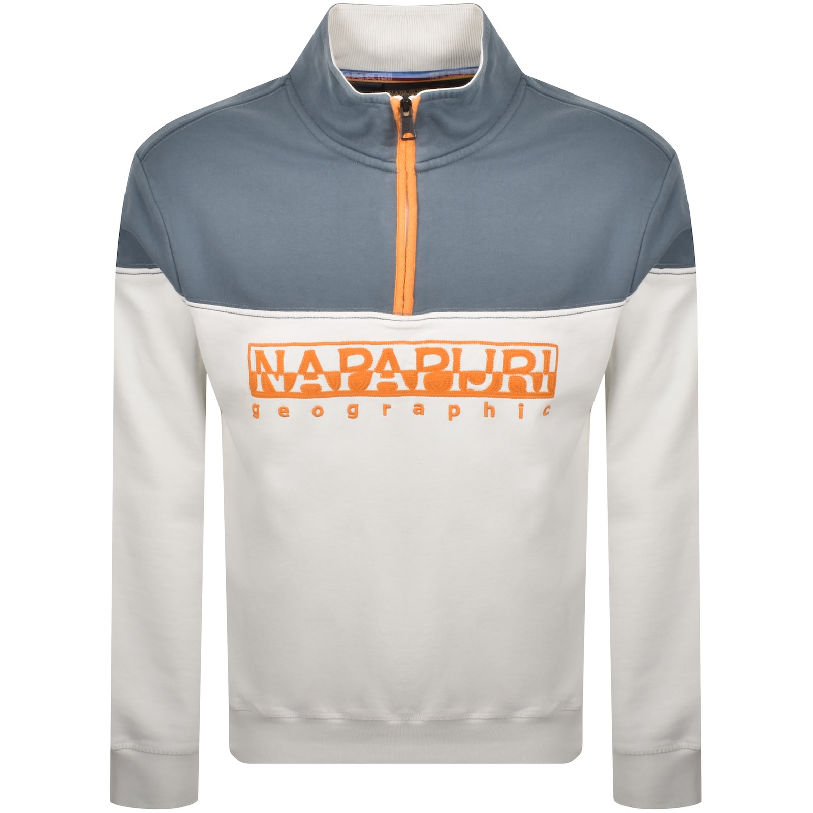 Napapijri Saturnia Half Zip Sweatshirt White In White