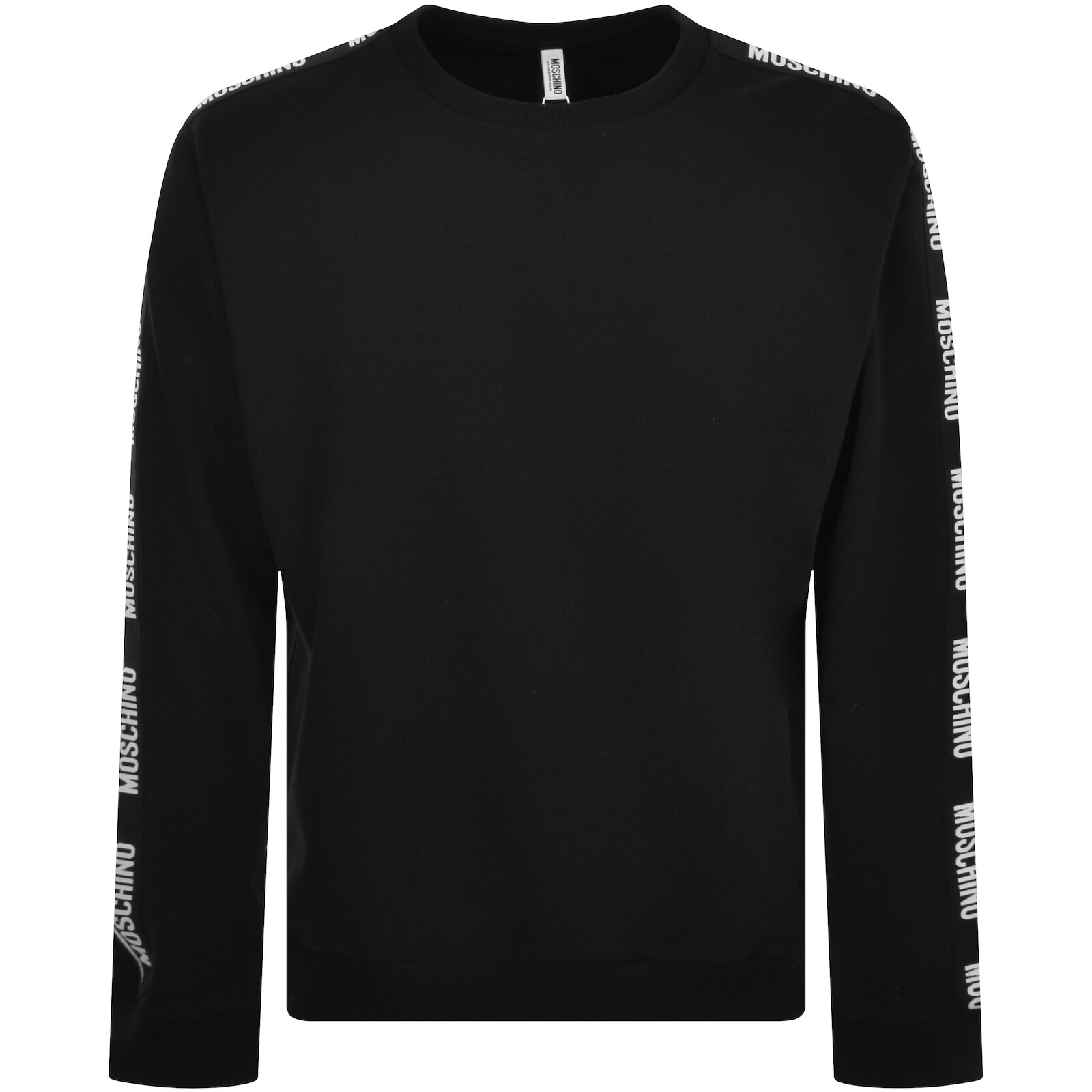 Moschino Tape Logo Sweatshirt Black In Black