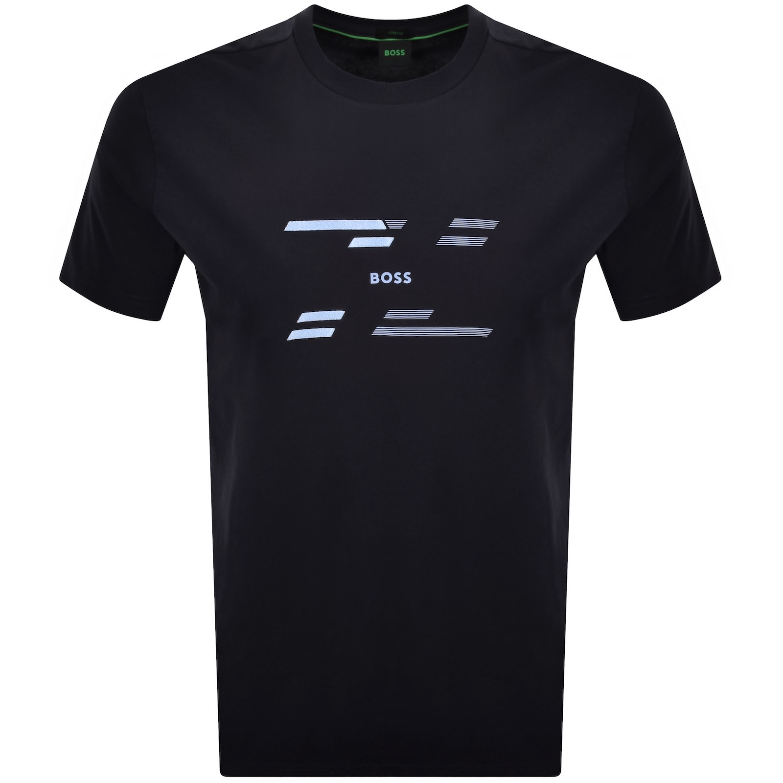 Shop Boss Athleisure Boss Tee Tape T Shirt Blue