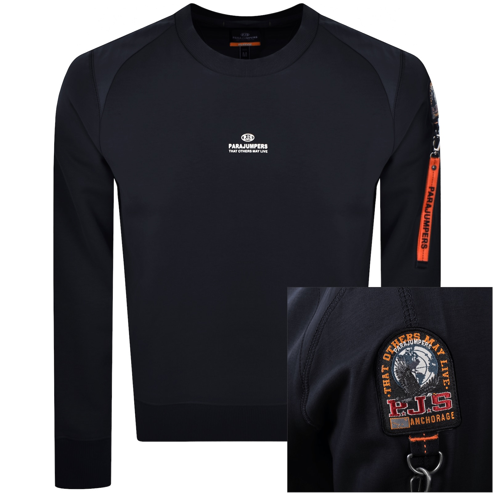 Parajumpers Sabre Basic Sweatshirt Navy In Black