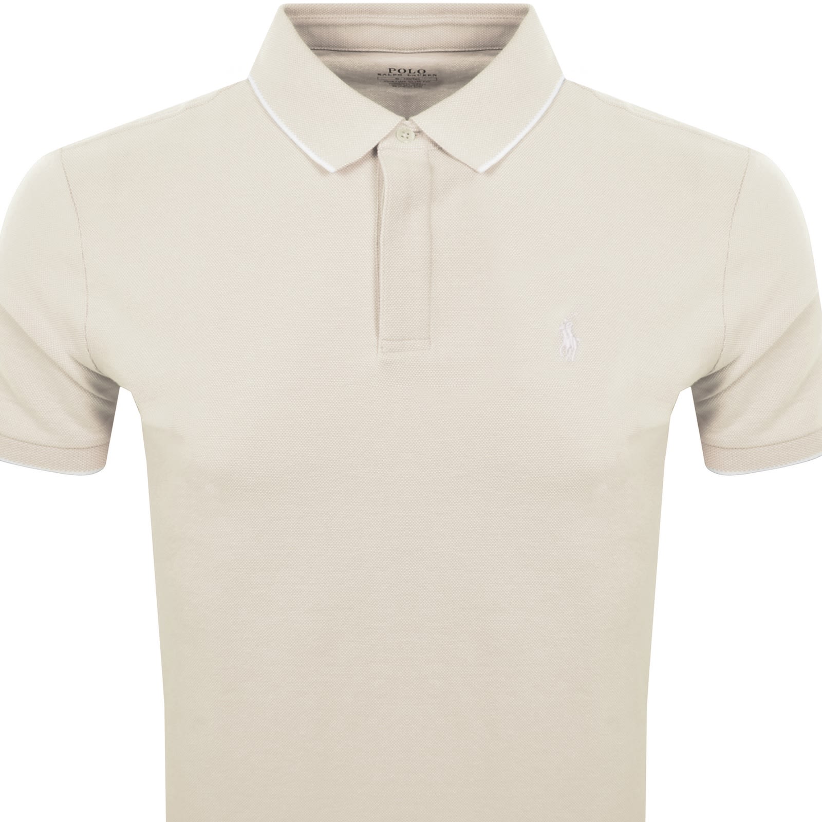 Ralph Lauren Custom Slim Polo T Shirt Beige In Neutral