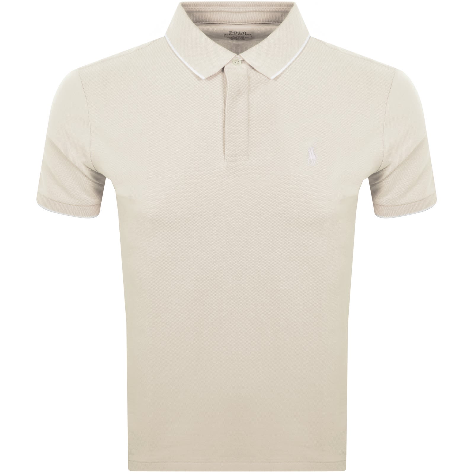 Ralph Lauren Custom Slim Polo T Shirt Beige