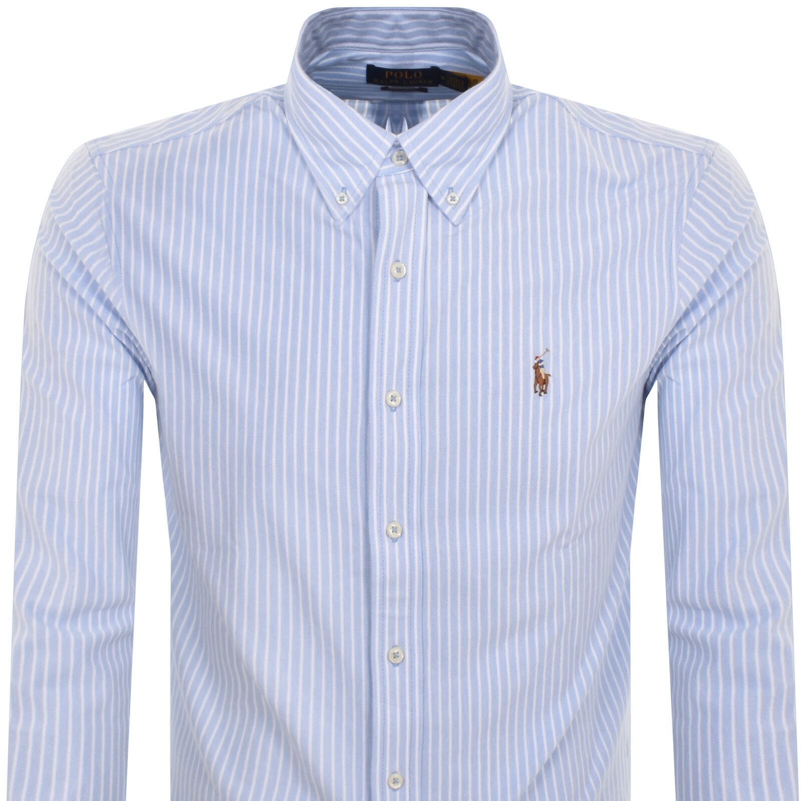 Ralph Lauren Knit Oxford Shirt Blue In Blue