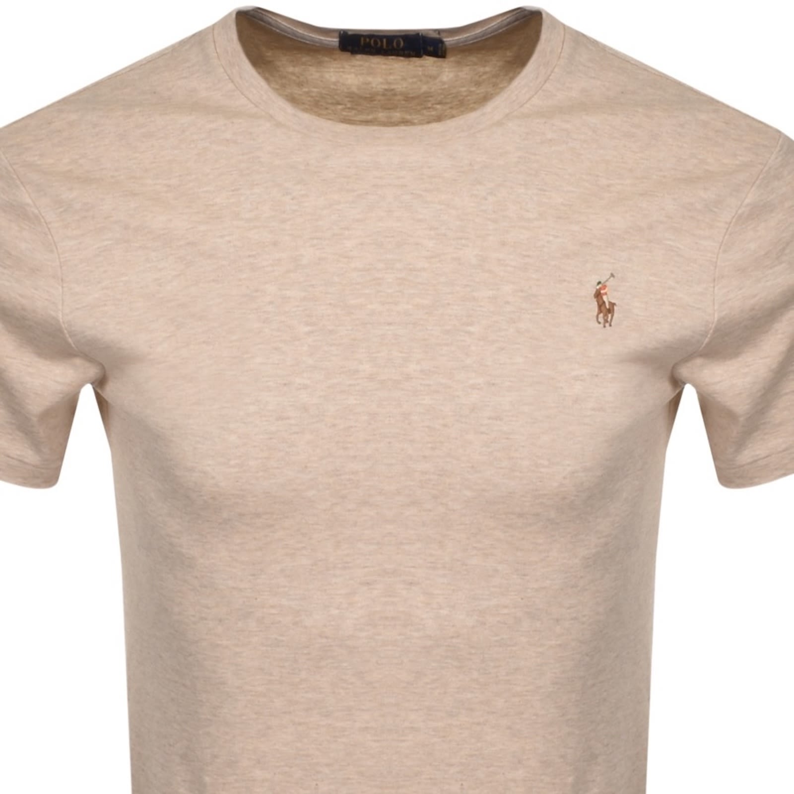 Ralph Lauren Pima Crew Neck T Shirt Beige In Neutral