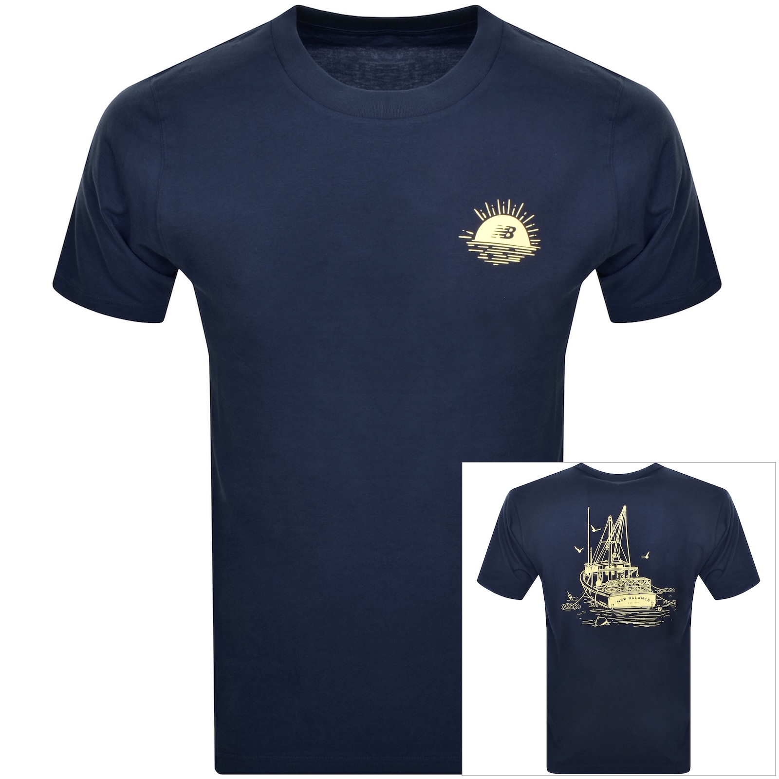 NEW BALANCE NEW BALANCE LOBSTER BOAT LOGO T SHIRT NAVY