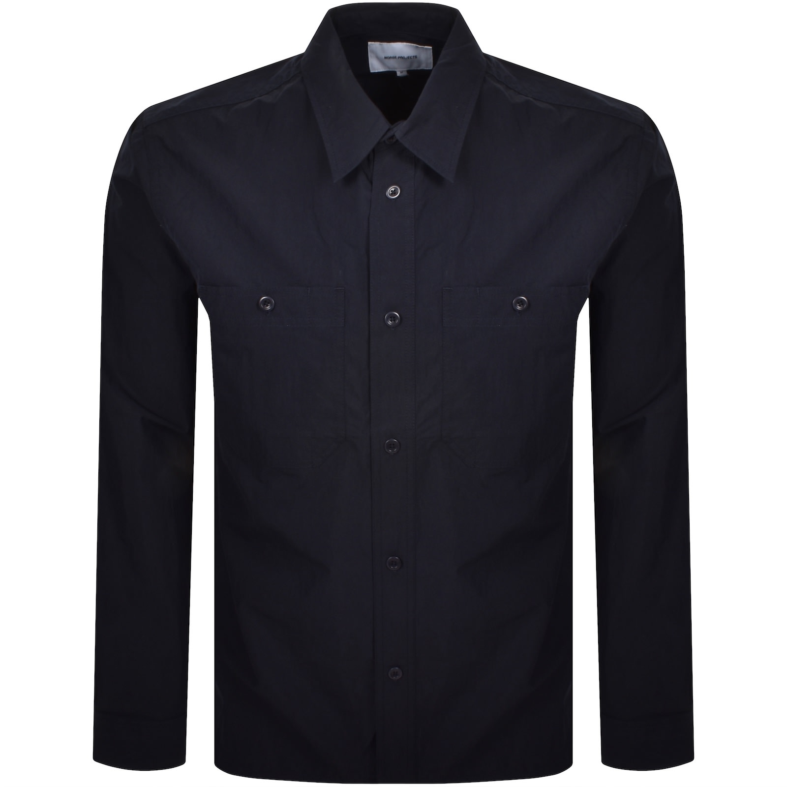 Norse Projects Silas Tech Poplin 2.0 Shirt Navy In Black
